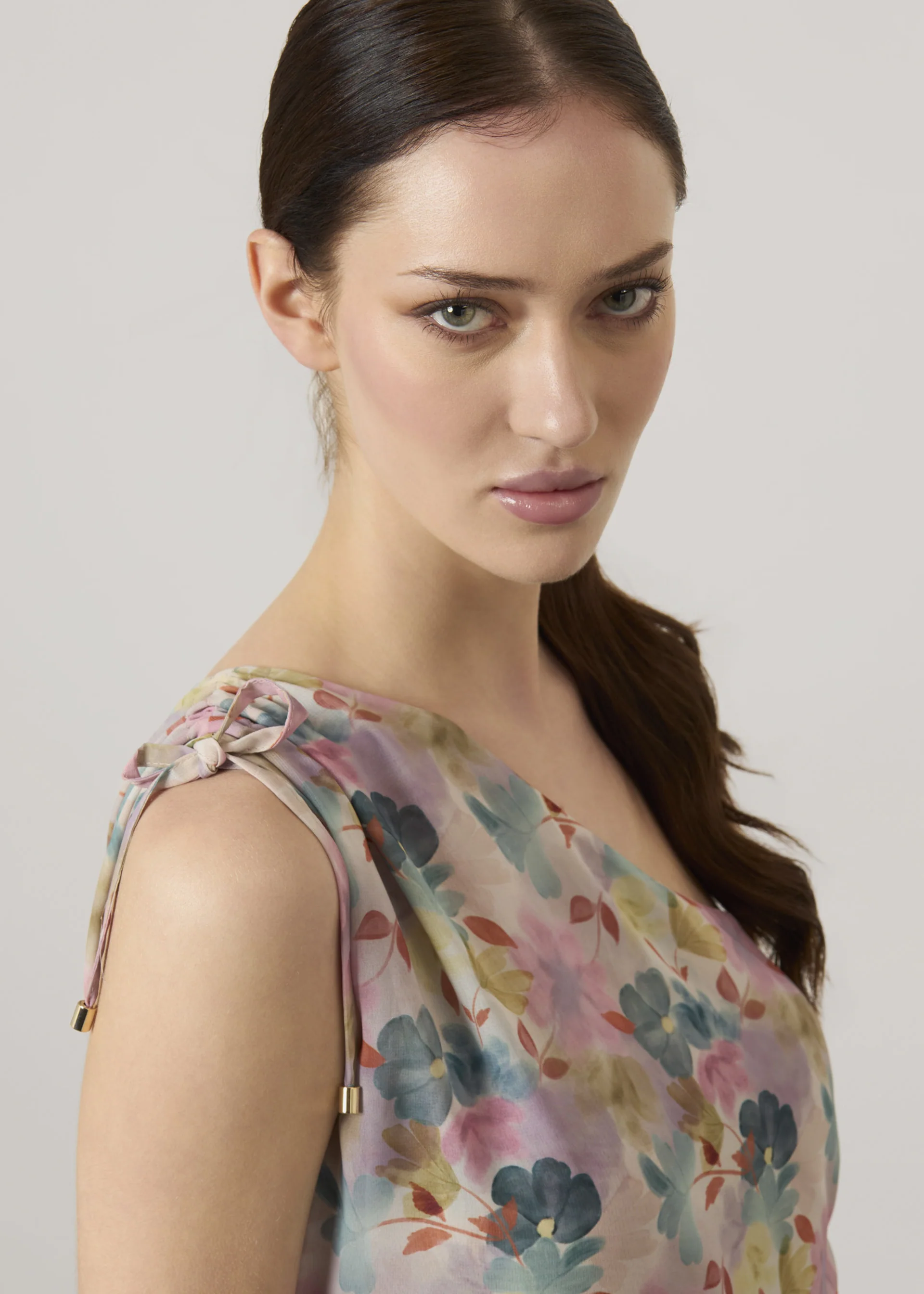 Abito in georgette monospalla - Image 4