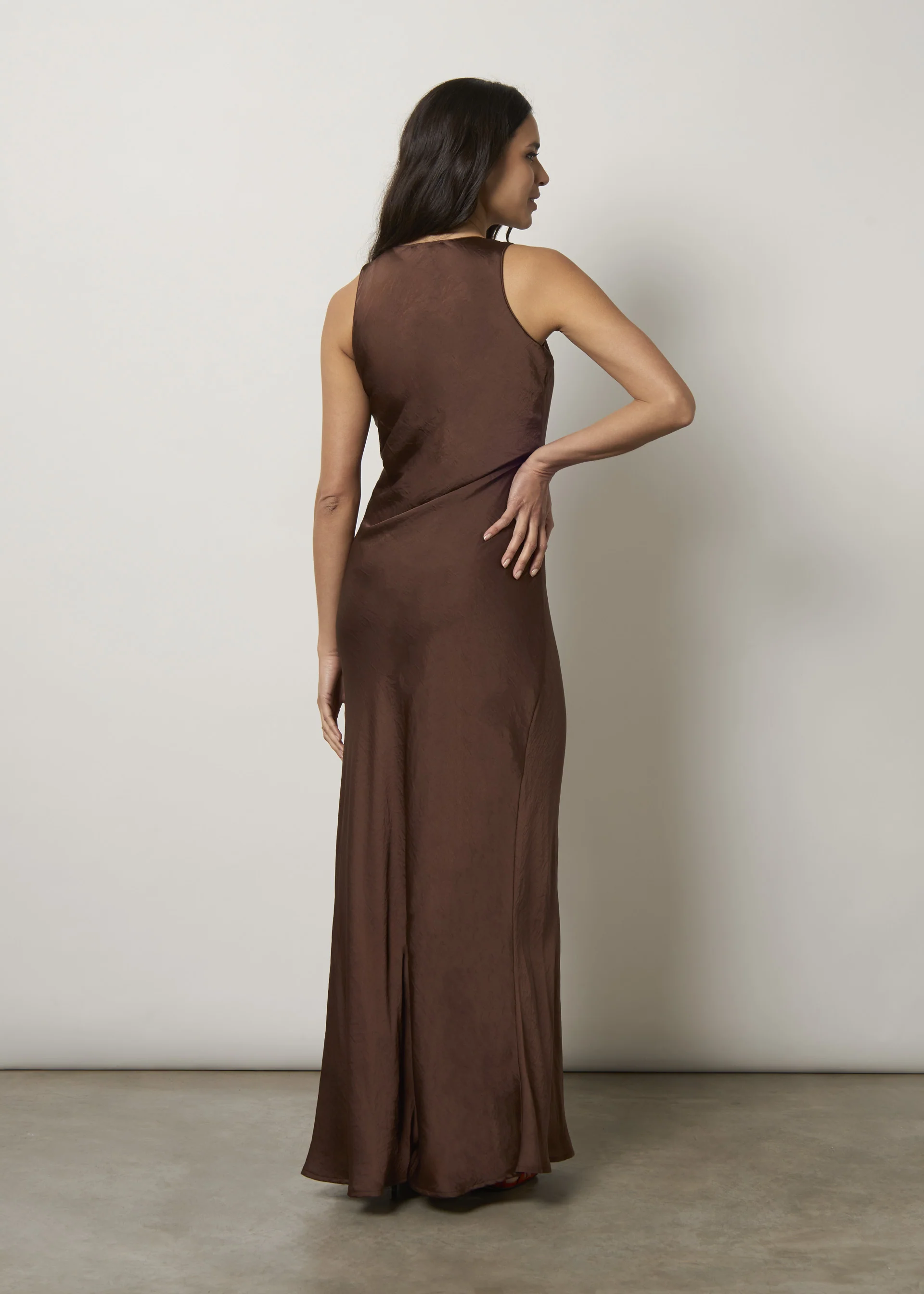 Abito lungo in satin - Image 3