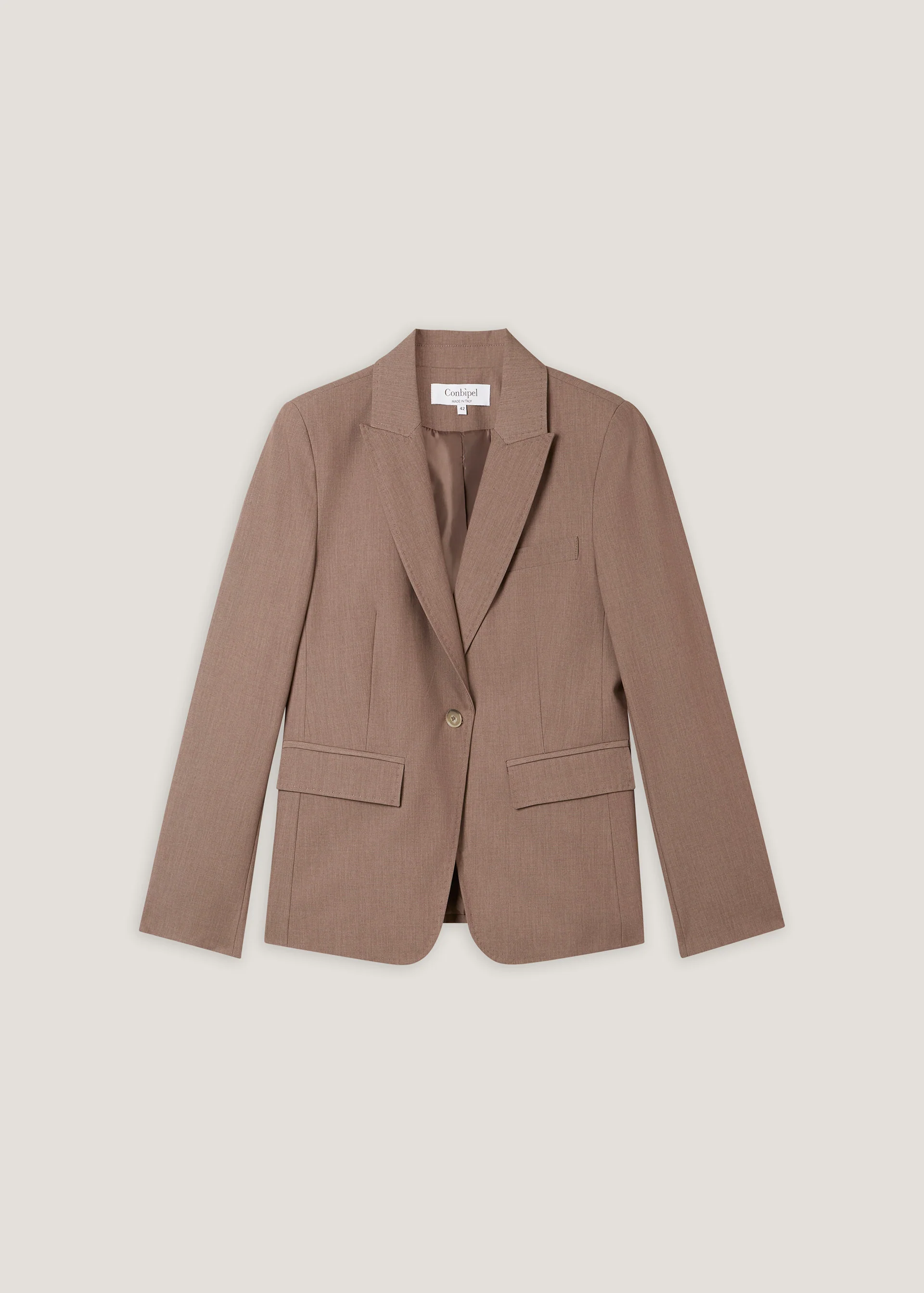 Blazer chiusura a un bottone stretch - Image 5