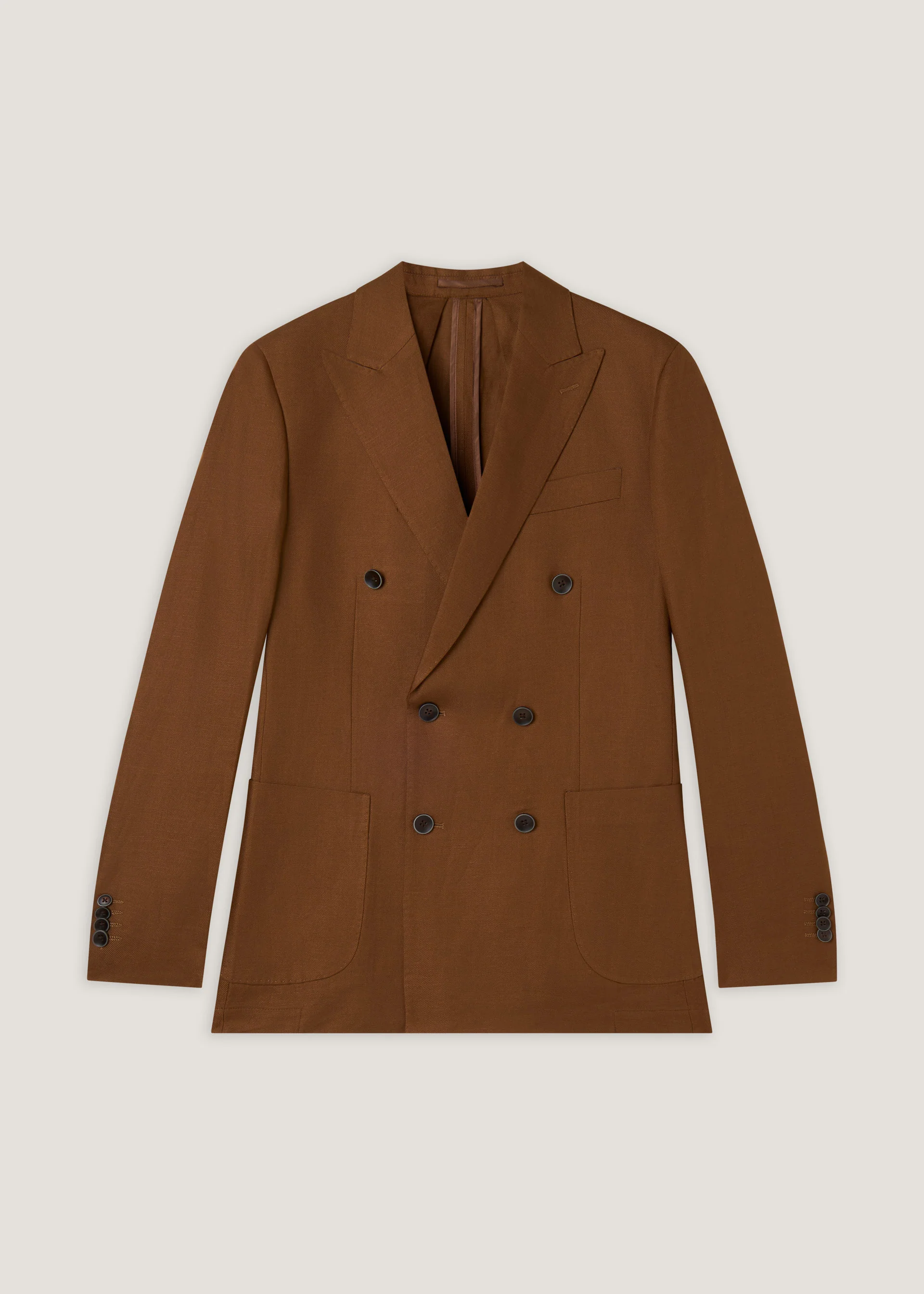 Blazer doppio petto in misto lino - Image 10