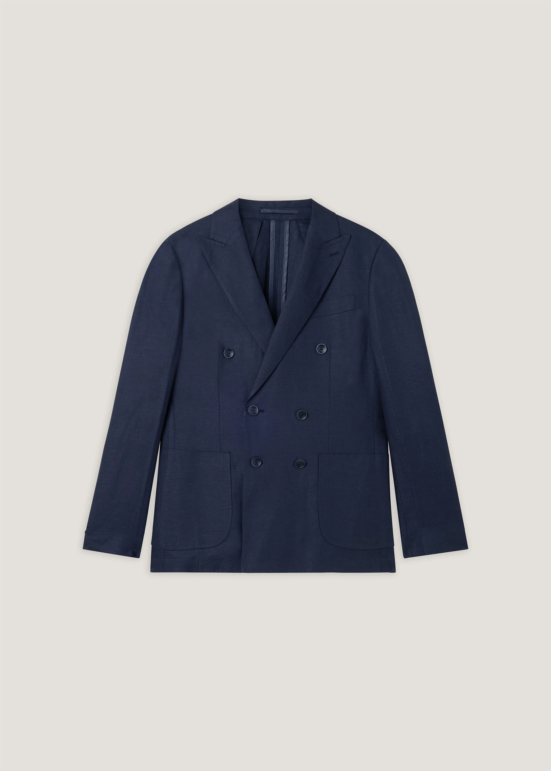 Blazer doppio petto in misto lino - Image 5