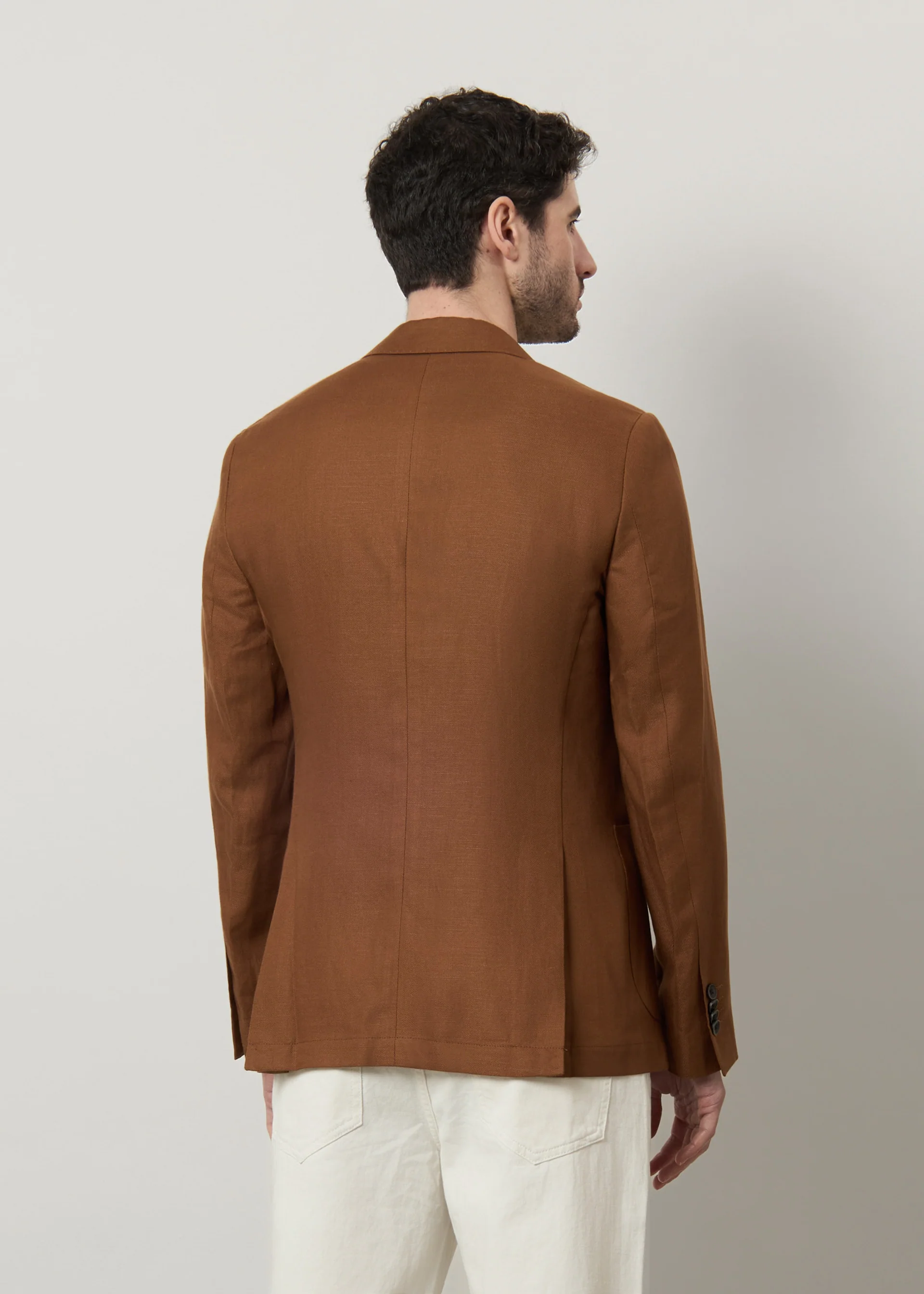 Blazer doppio petto in misto lino - Image 8
