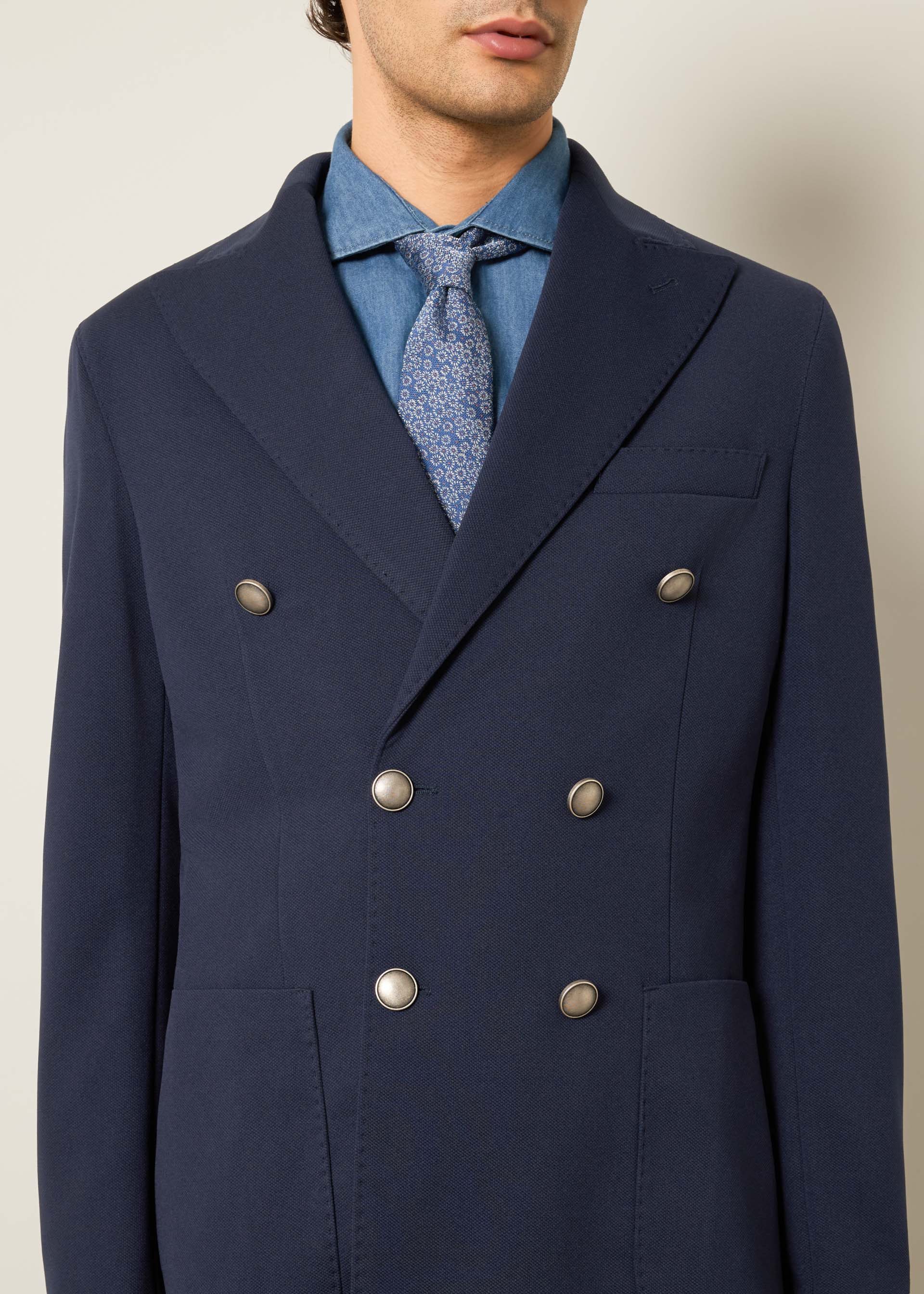 Blazer doppiopetto in jersey - Image 3
