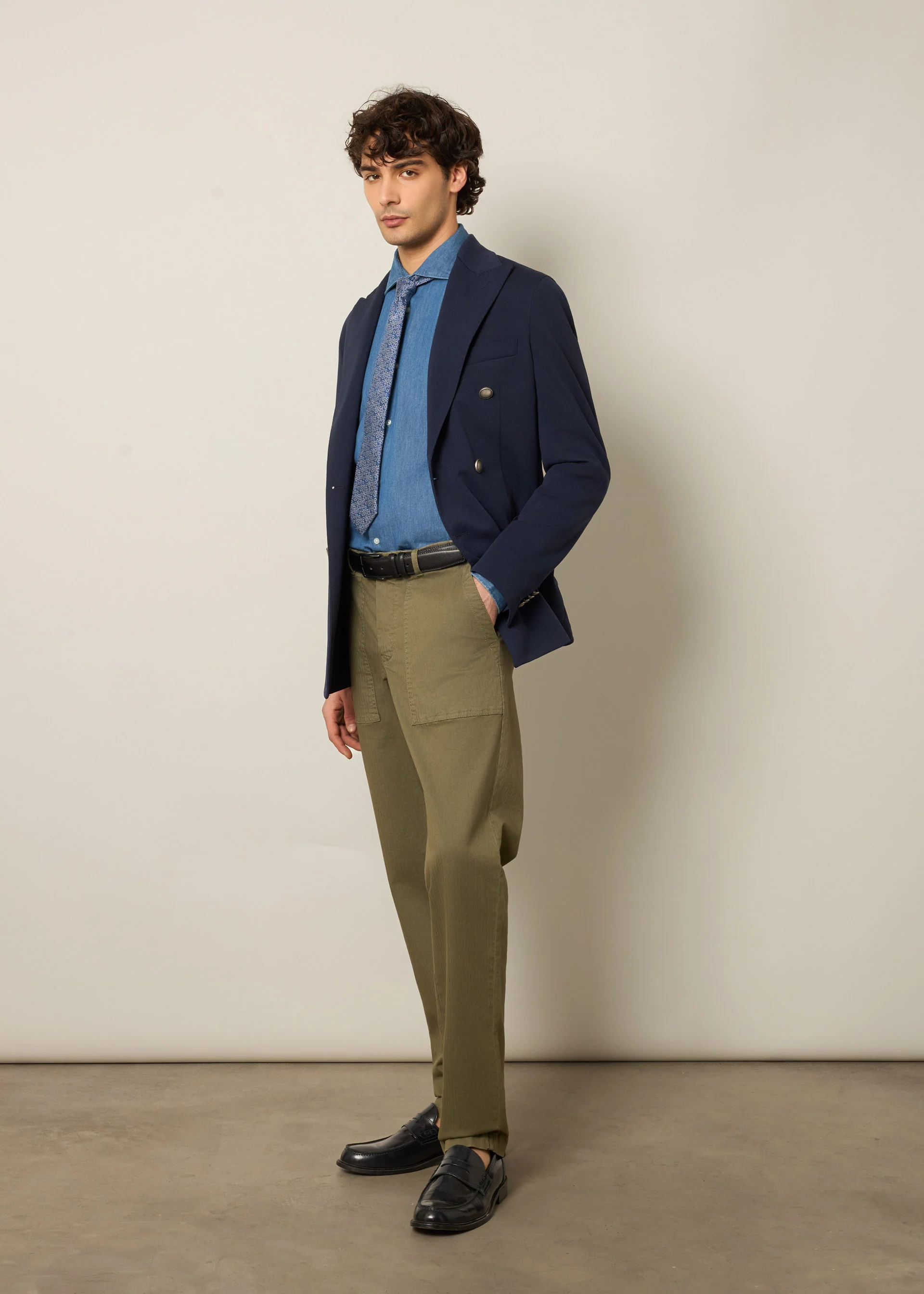 Blazer doppiopetto in jersey - Image 4
