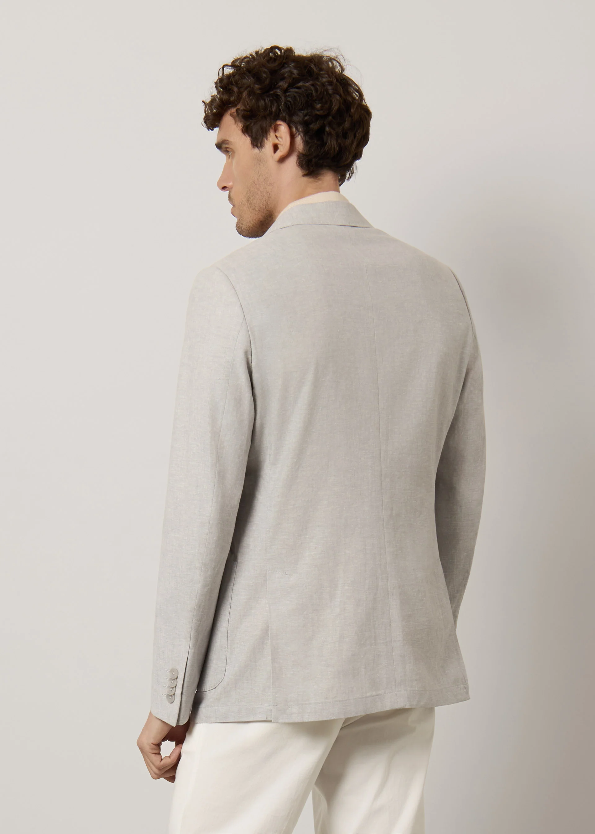 Blazer in lino e cotone - Image 4