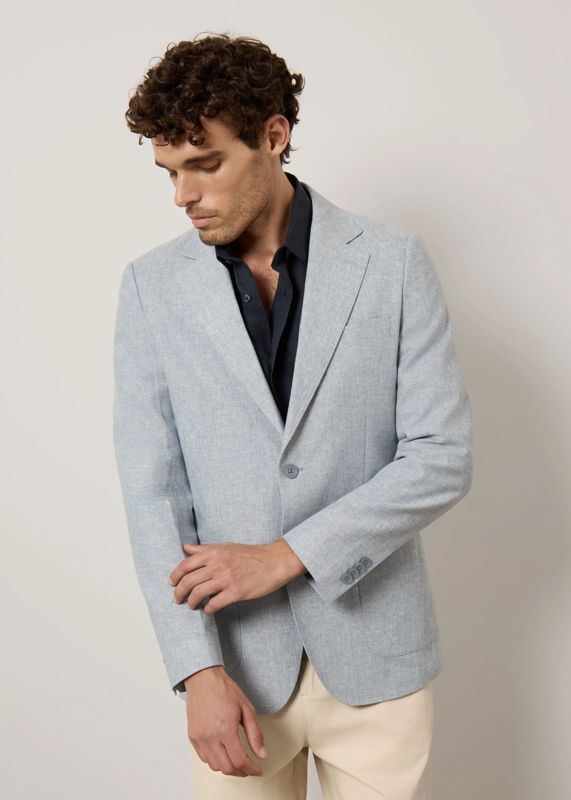 Blazer in lino e cotone - Image 7