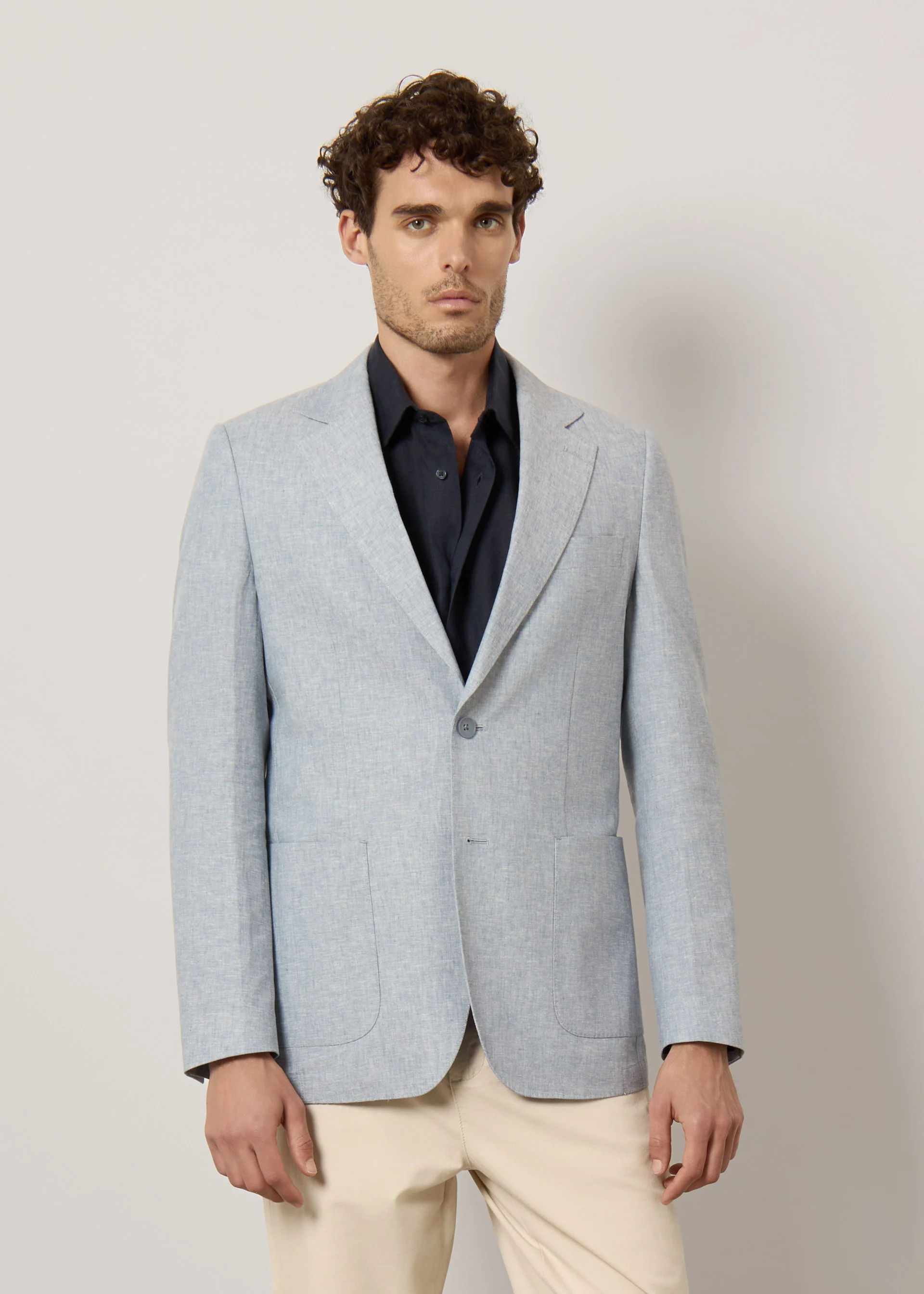 Blazer in lino e cotone - Image 8