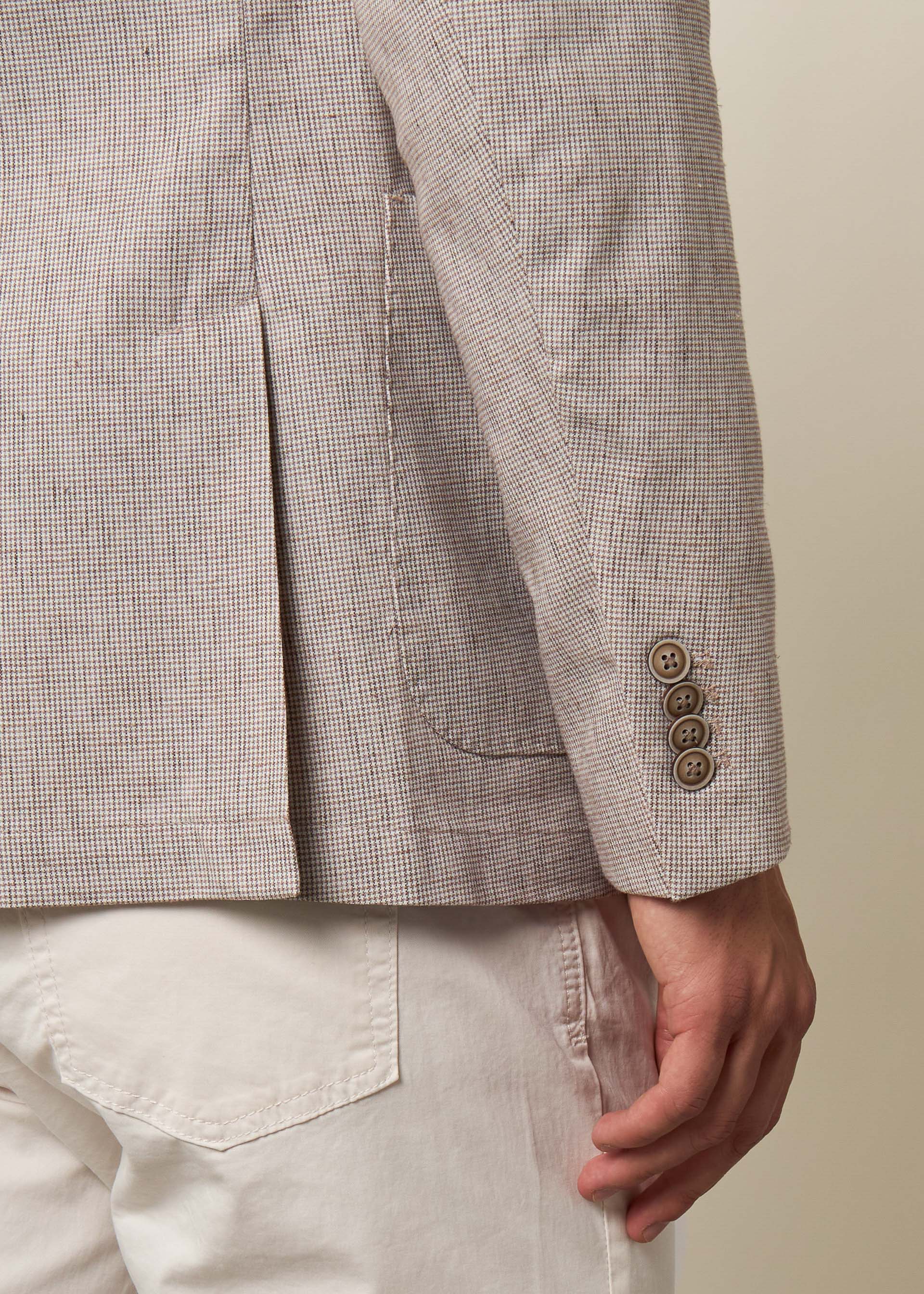 Blazer pied de poule lino - Image 4