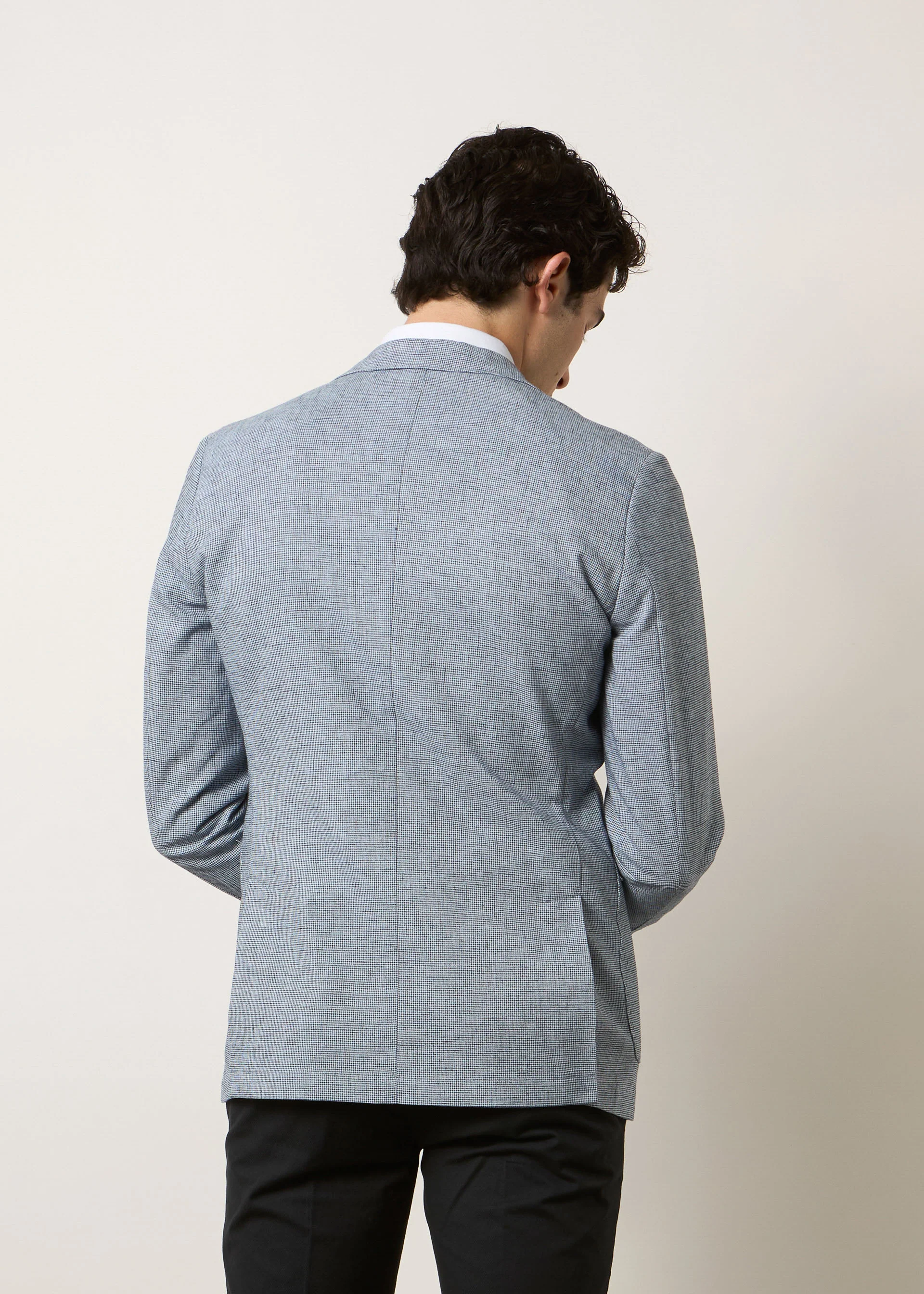 Blazer pied de poule lino - Image 8