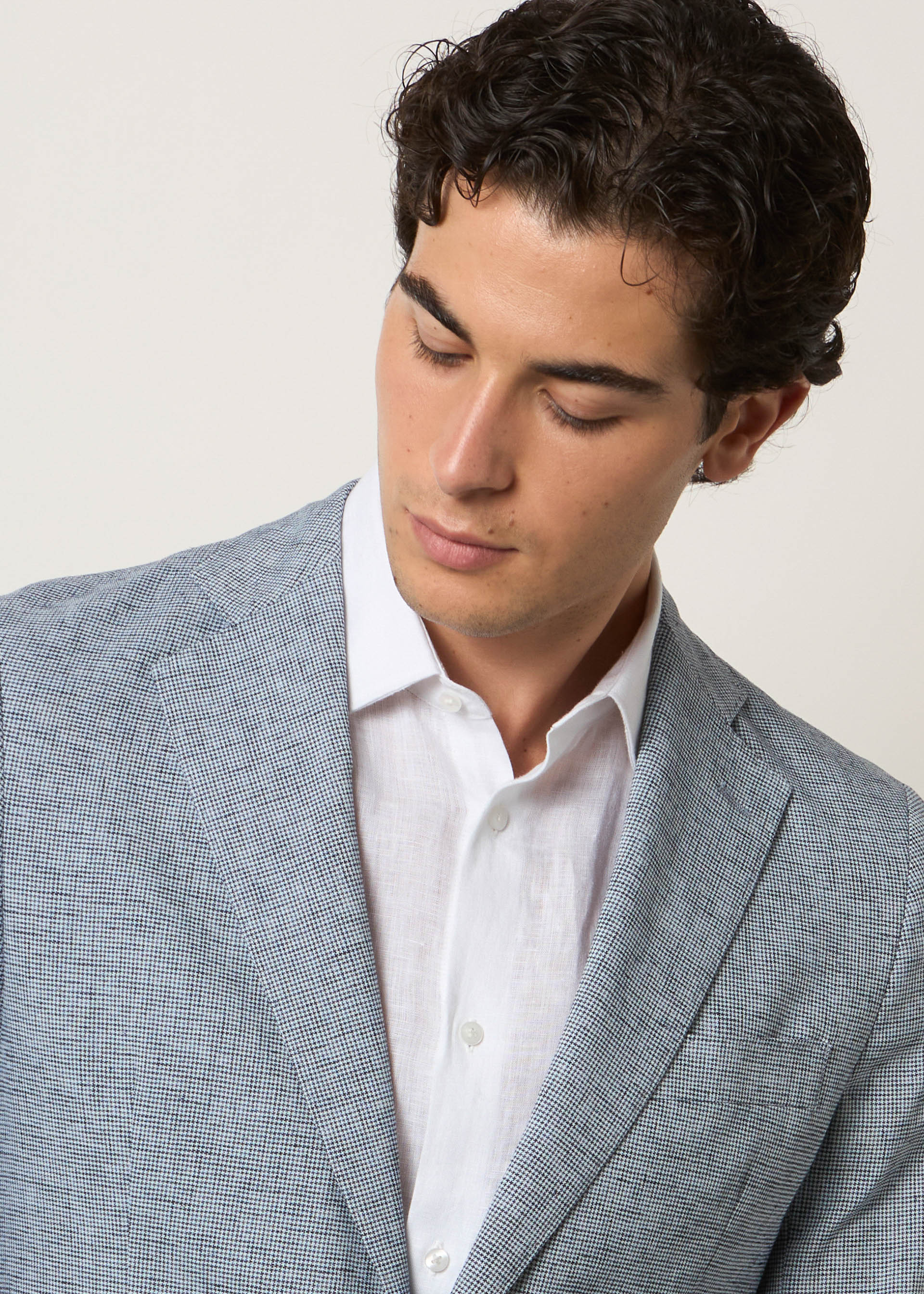 Blazer pied de poule lino - Image 9