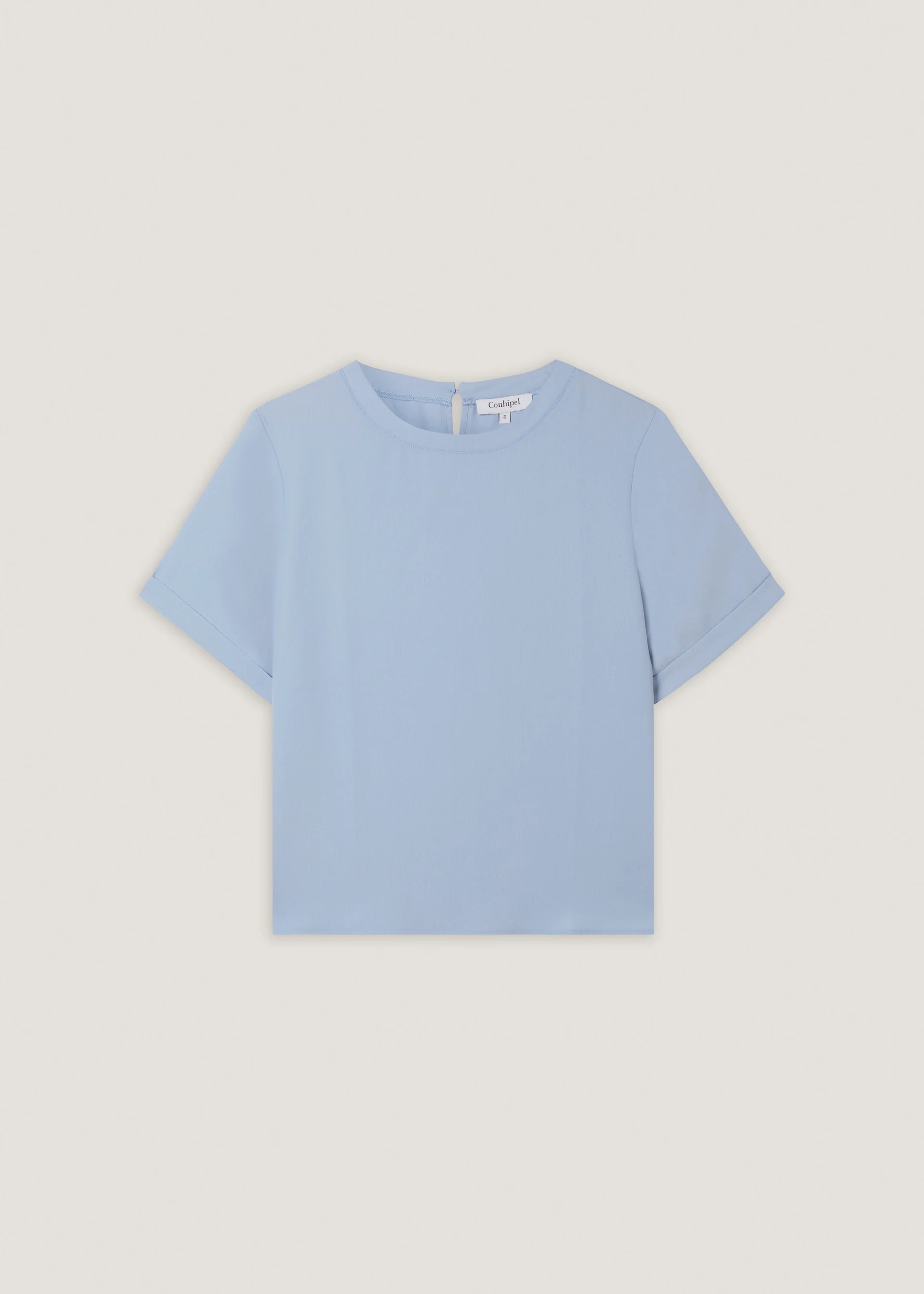 Blusa girocollo in crepe - Image 18