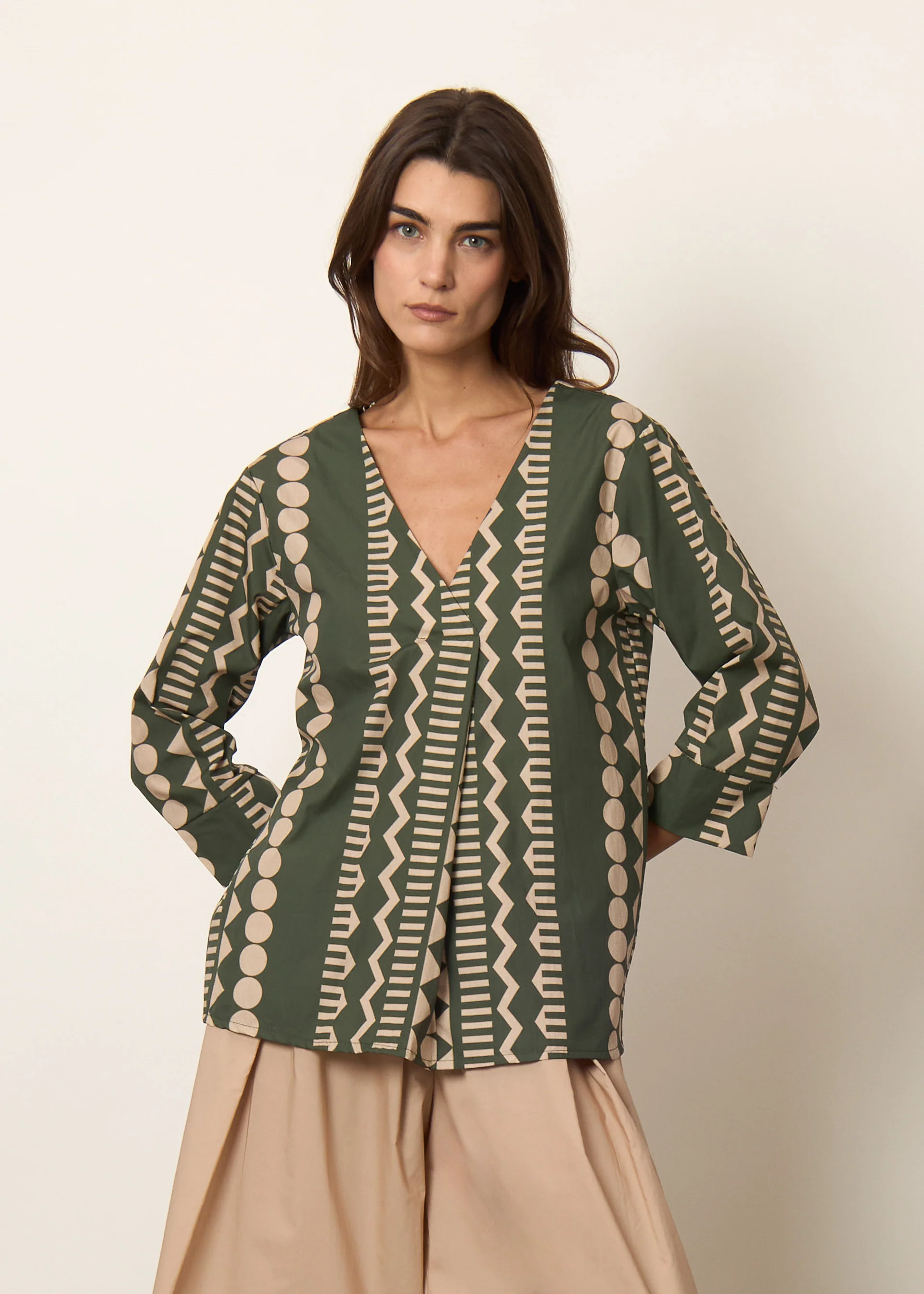 Blusa in cotone stampato - Image 7
