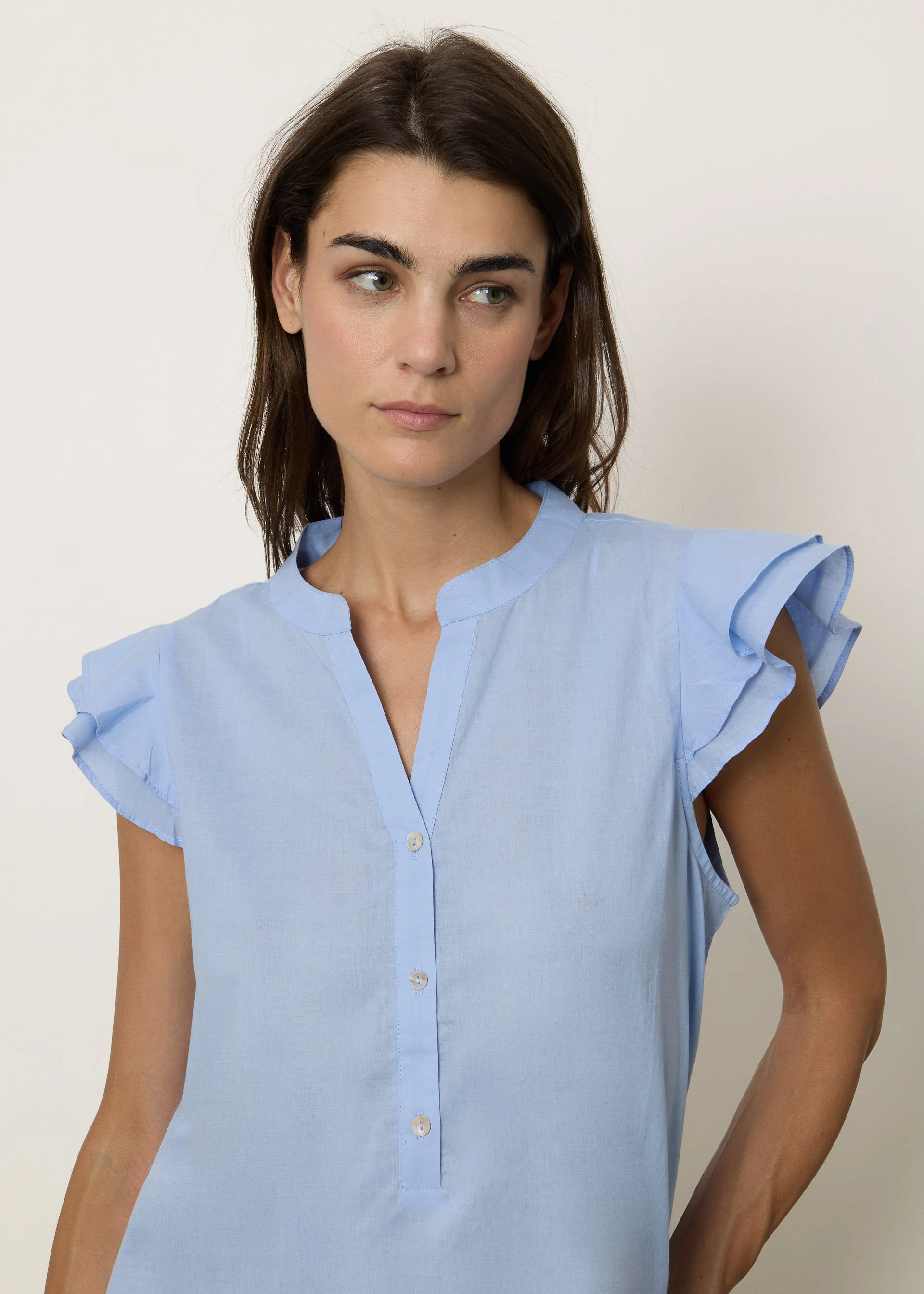 Blusa maniche aletta
