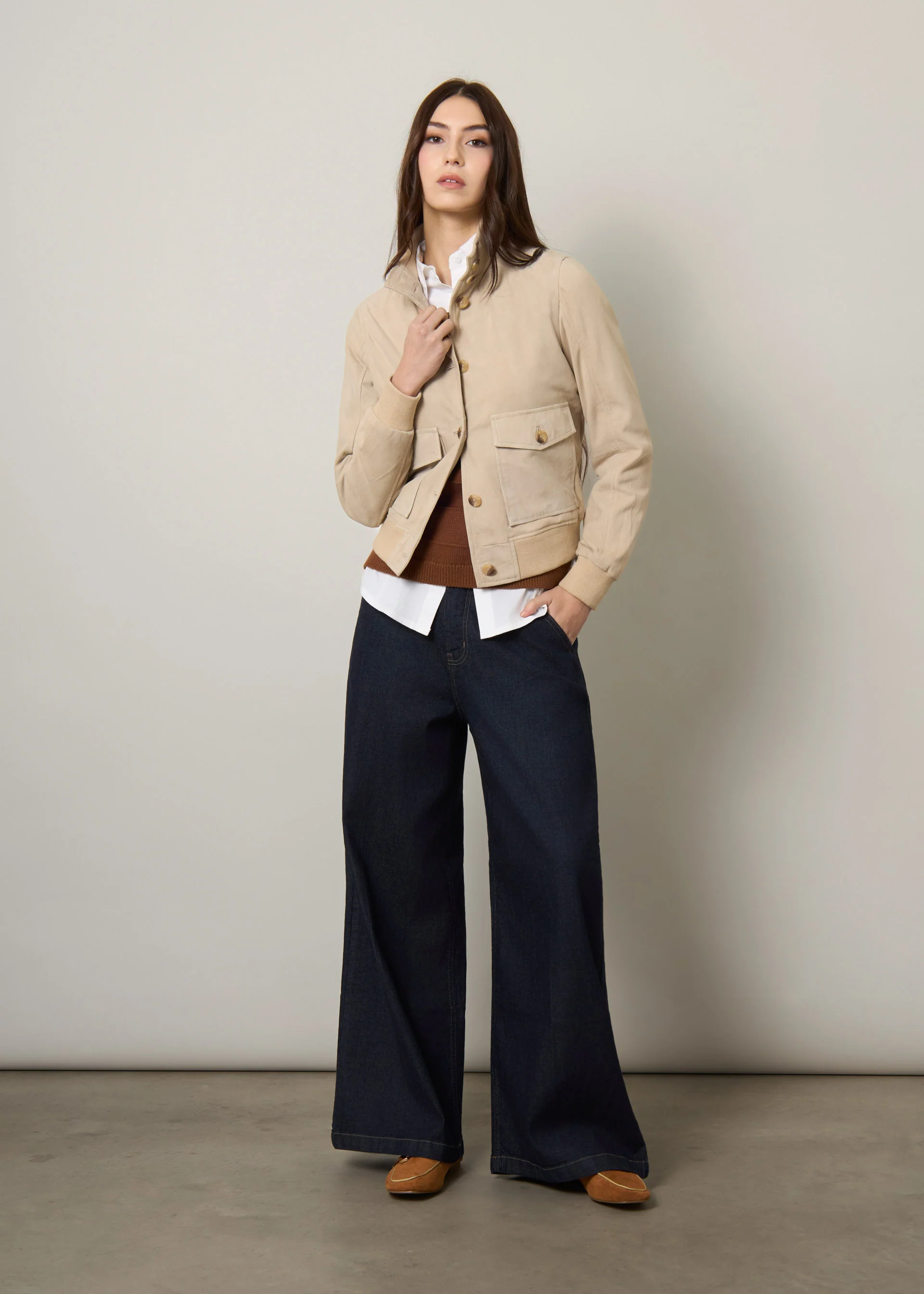Bomber in vera pelle scamosciata - Image 6