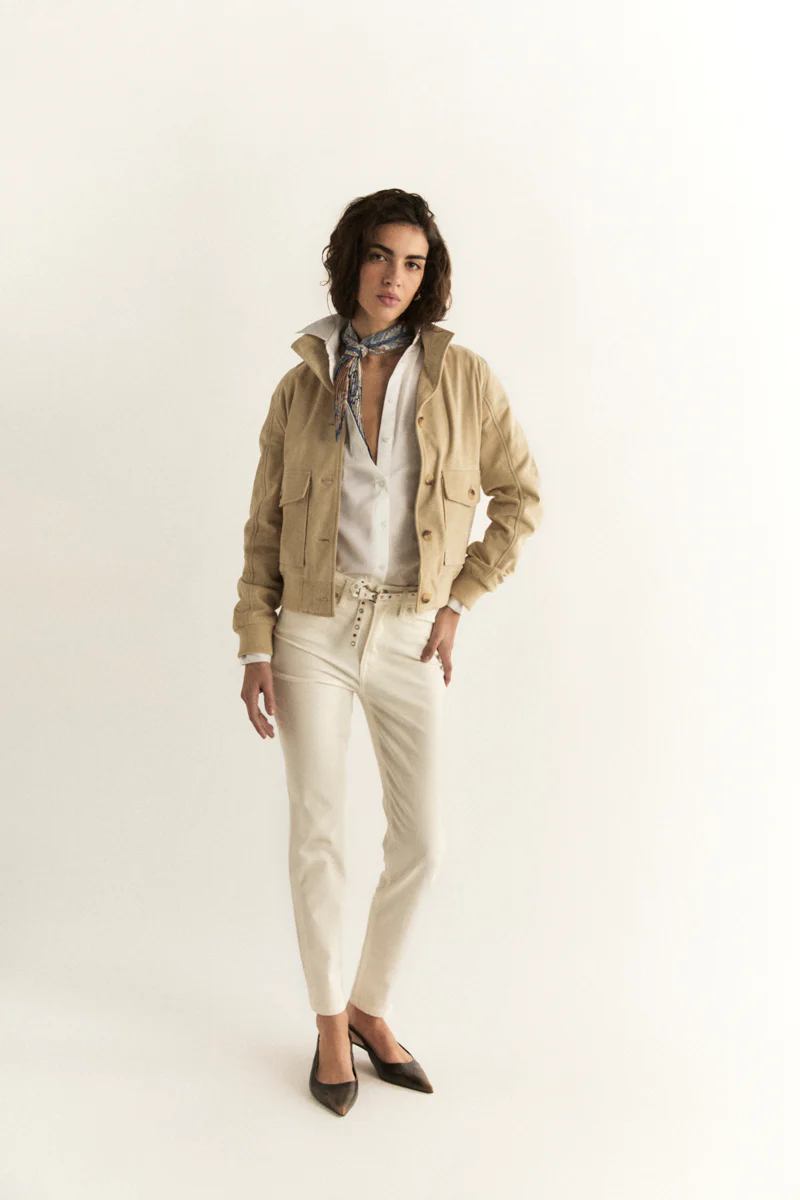 Bomber in vera pelle scamosciata - Image 7