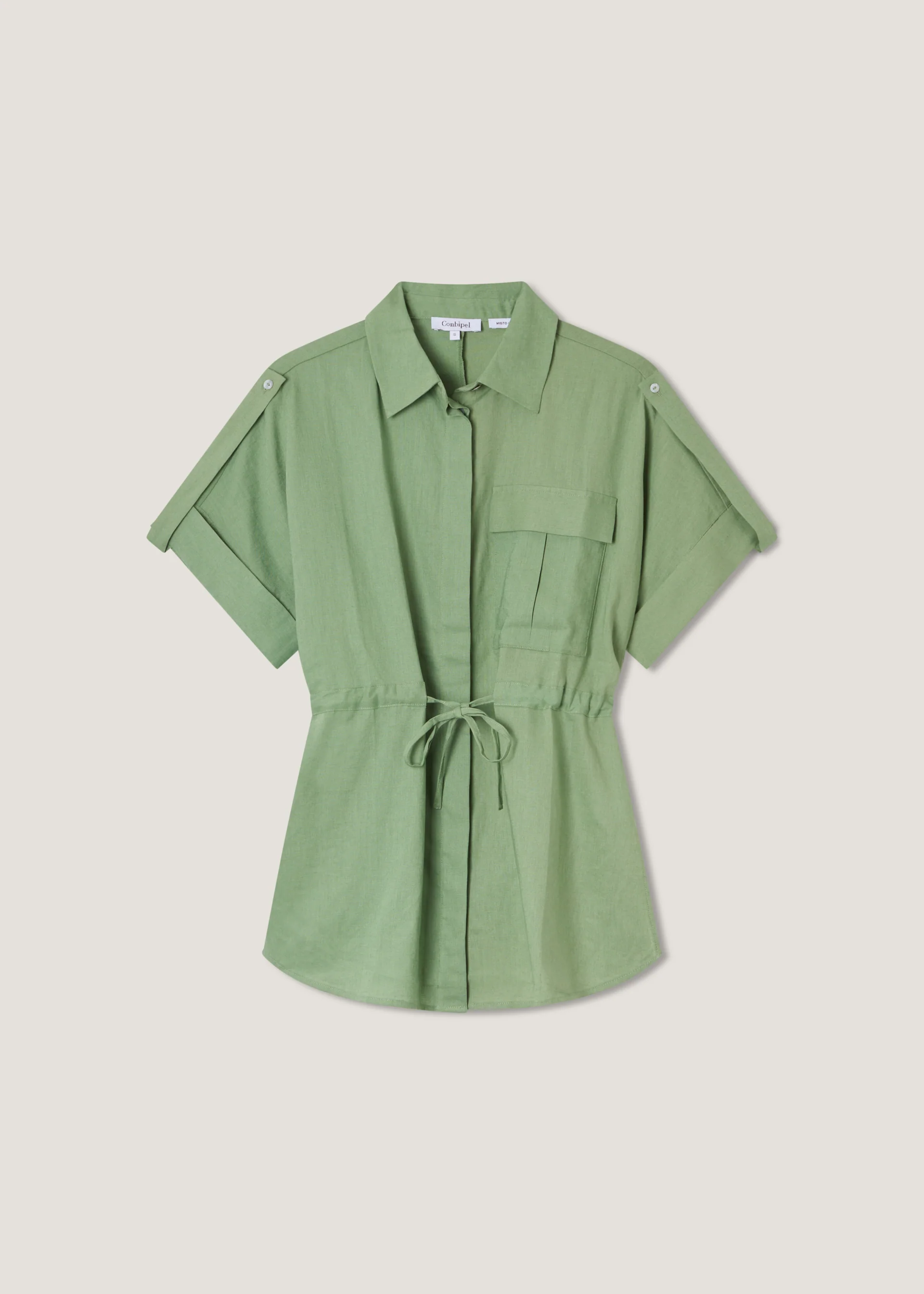 Camicia a kimono in misto lino - Image 3