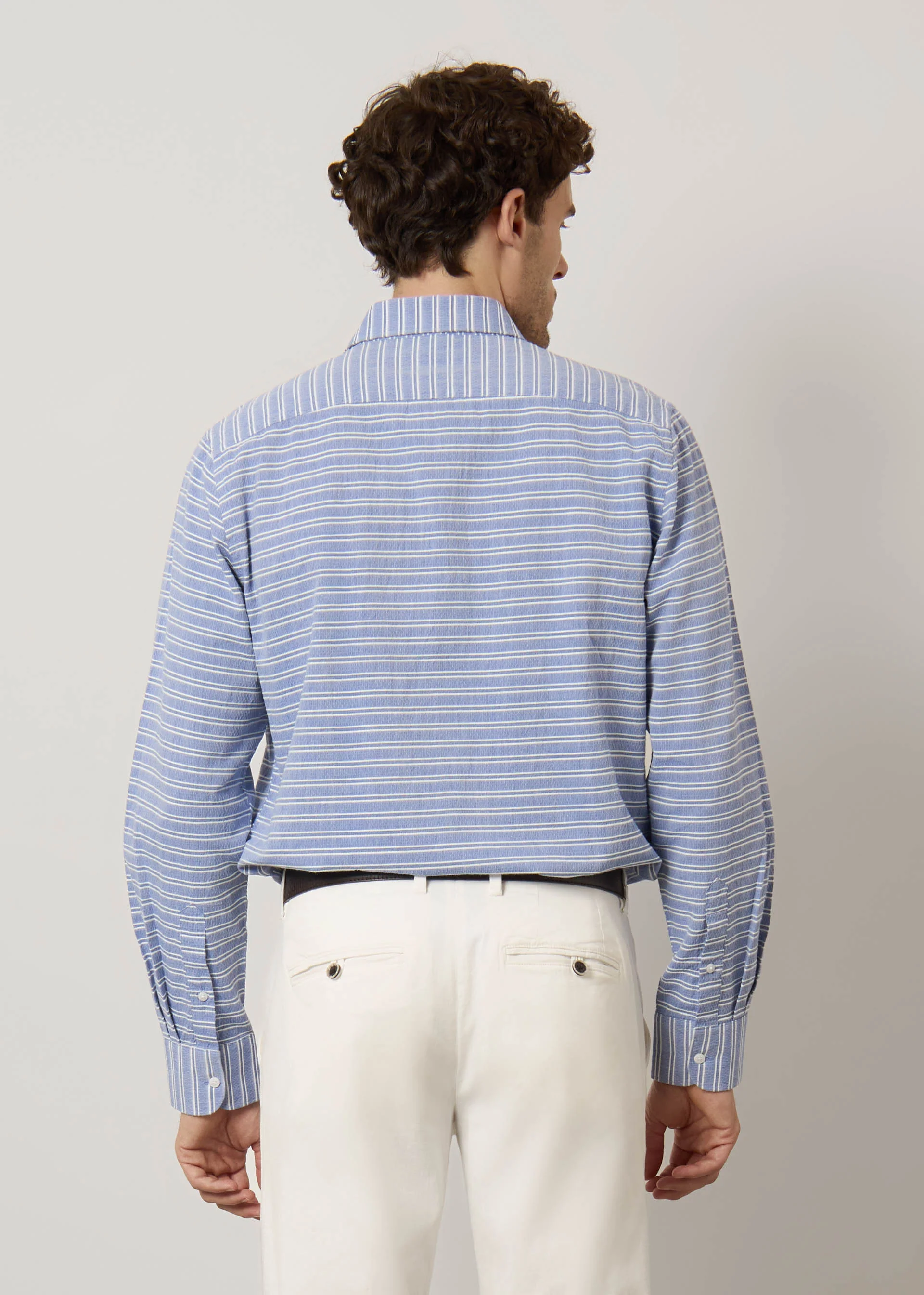 Camicia a righe barrè puro cotone - Image 3