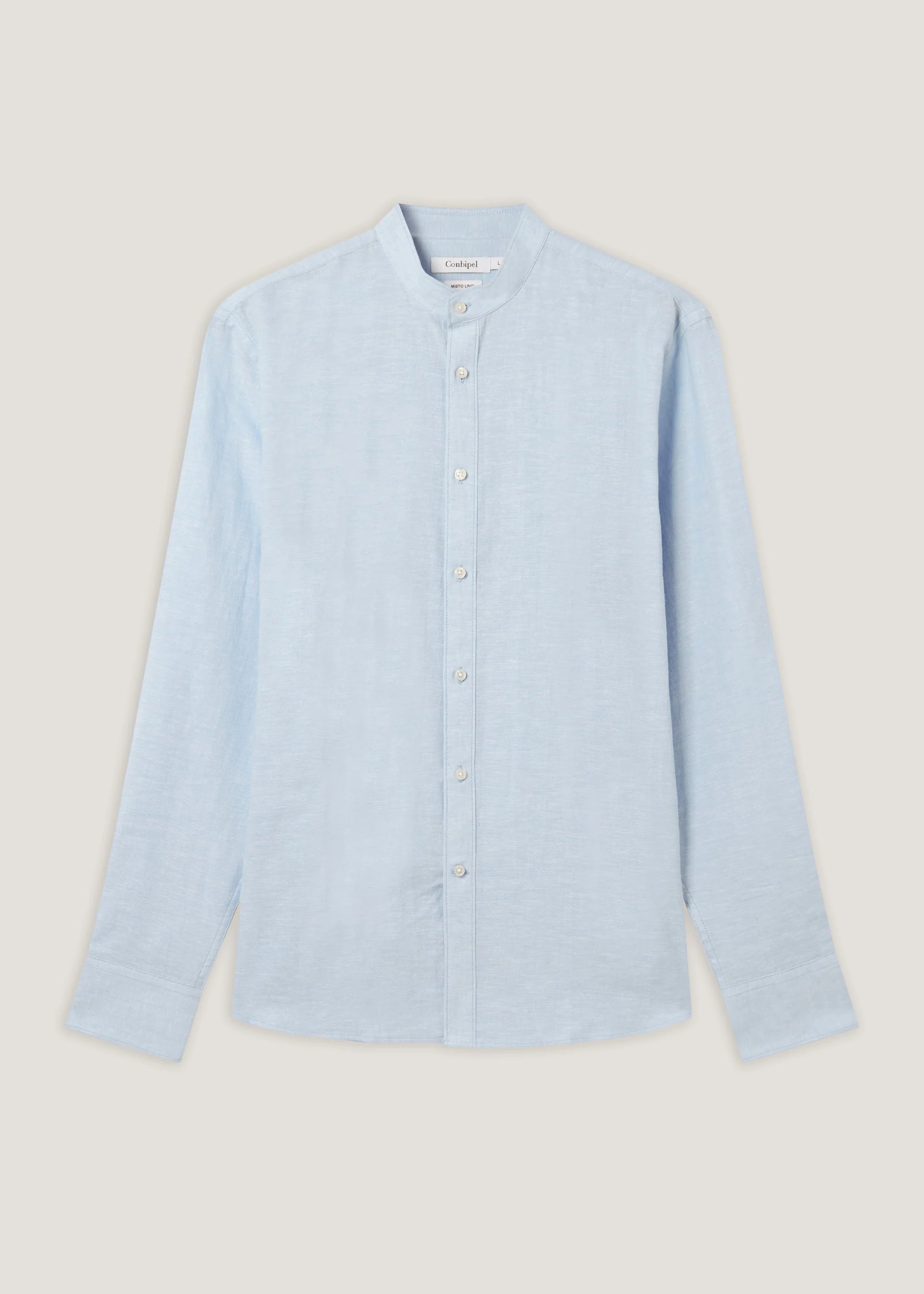 Camicia alla coreana in lino e cotone - Image 20