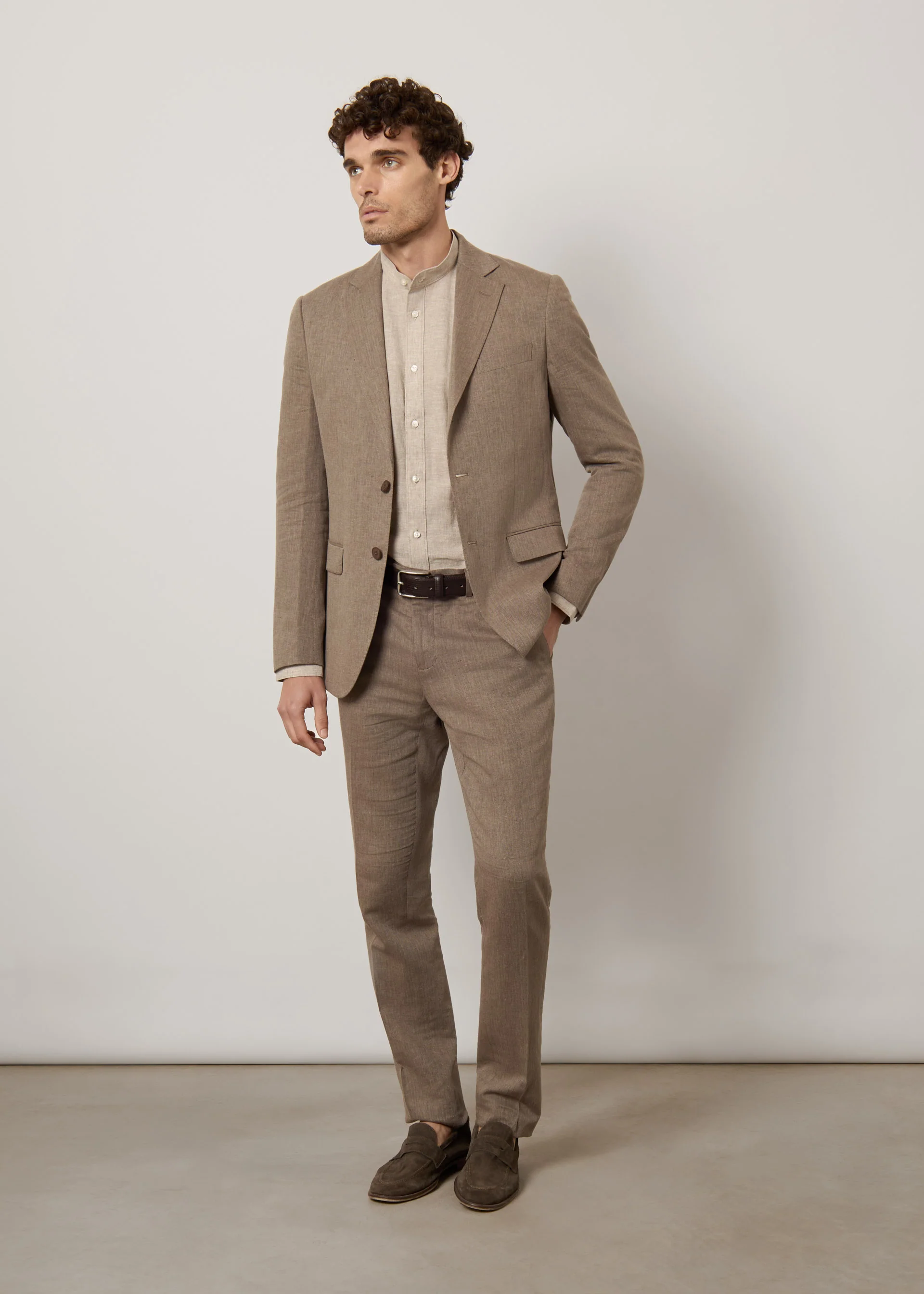 Camicia alla coreana in lino e cotone - Image 9