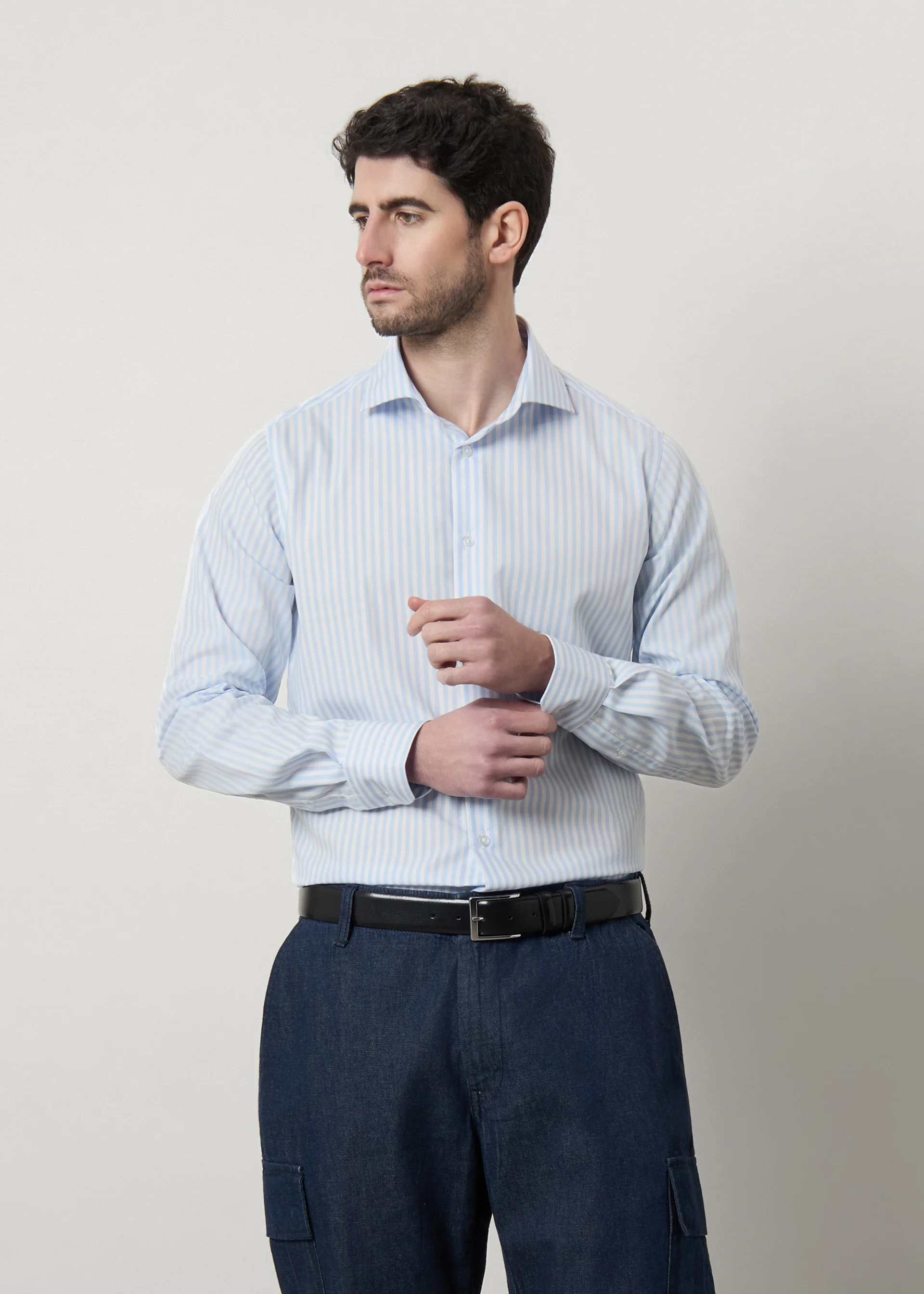 Camicia easy care slim fit a righe - Image 2
