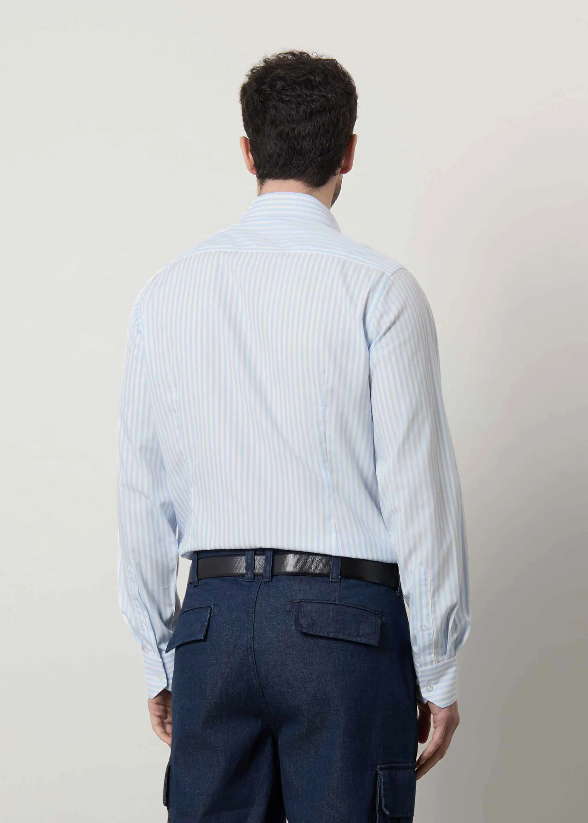 Camicia easy care slim fit a righe - Image 3