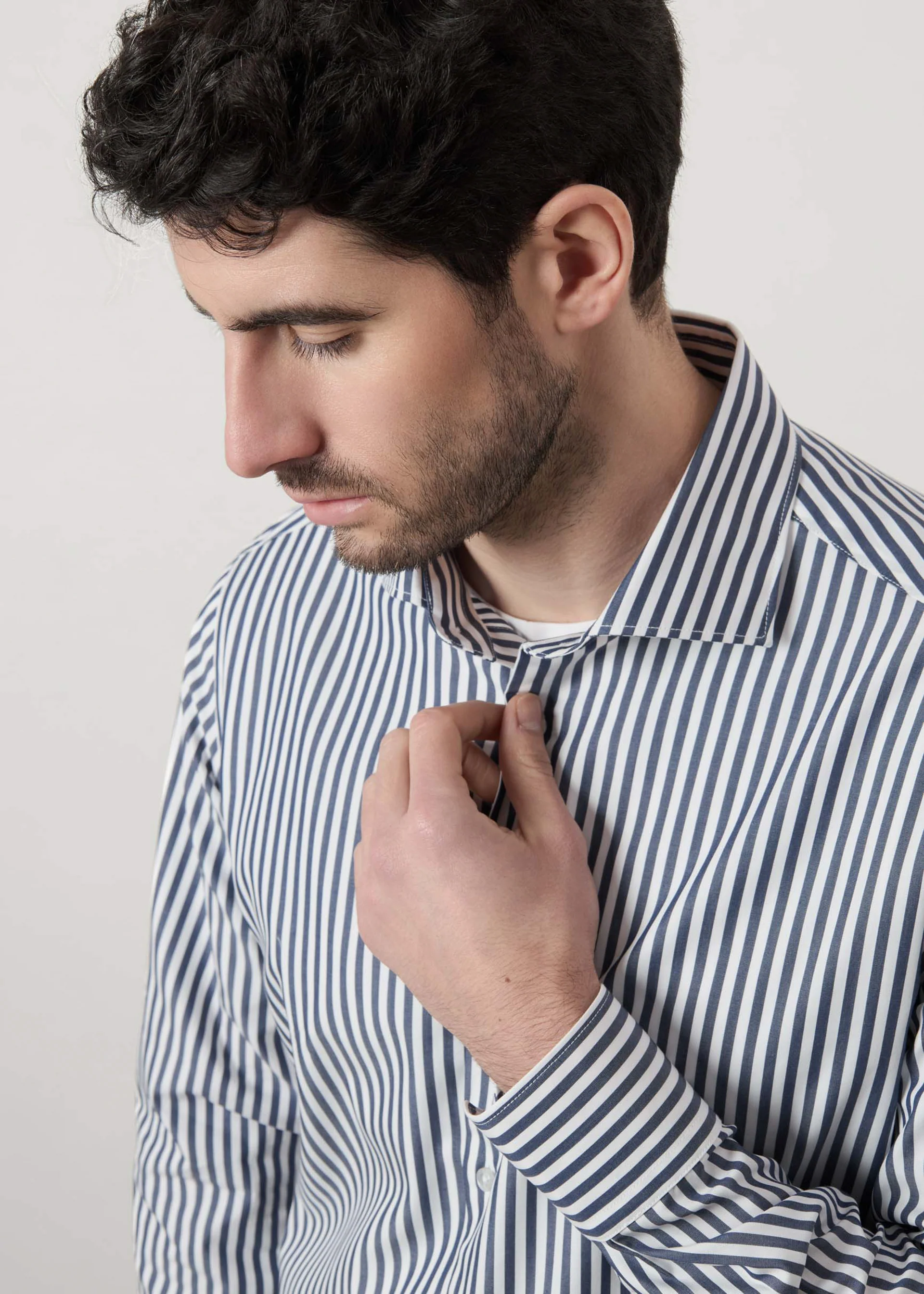 Camicia easy care slim fit a righe - Image 9