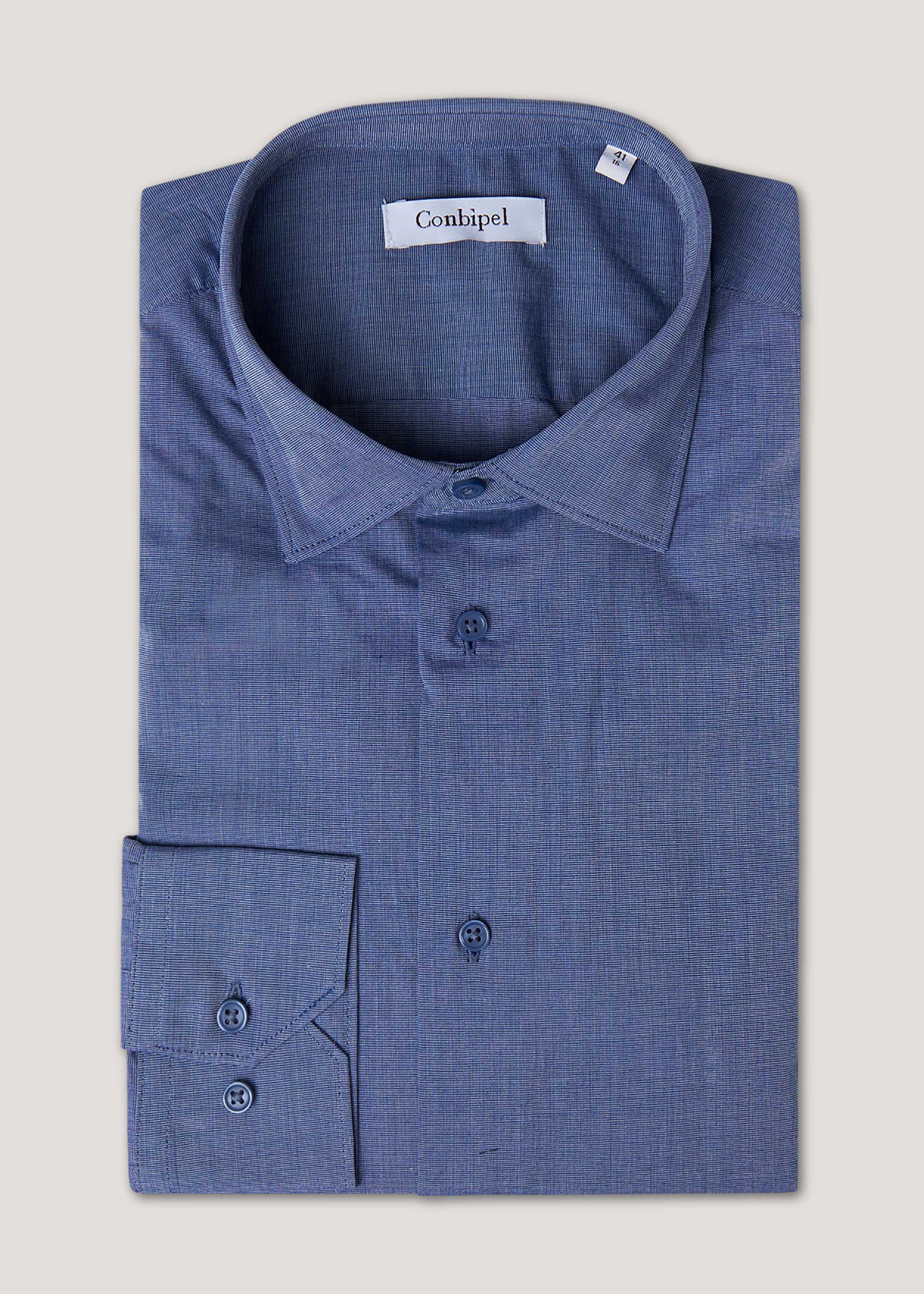 Camicia fil a fil regular - Image 20