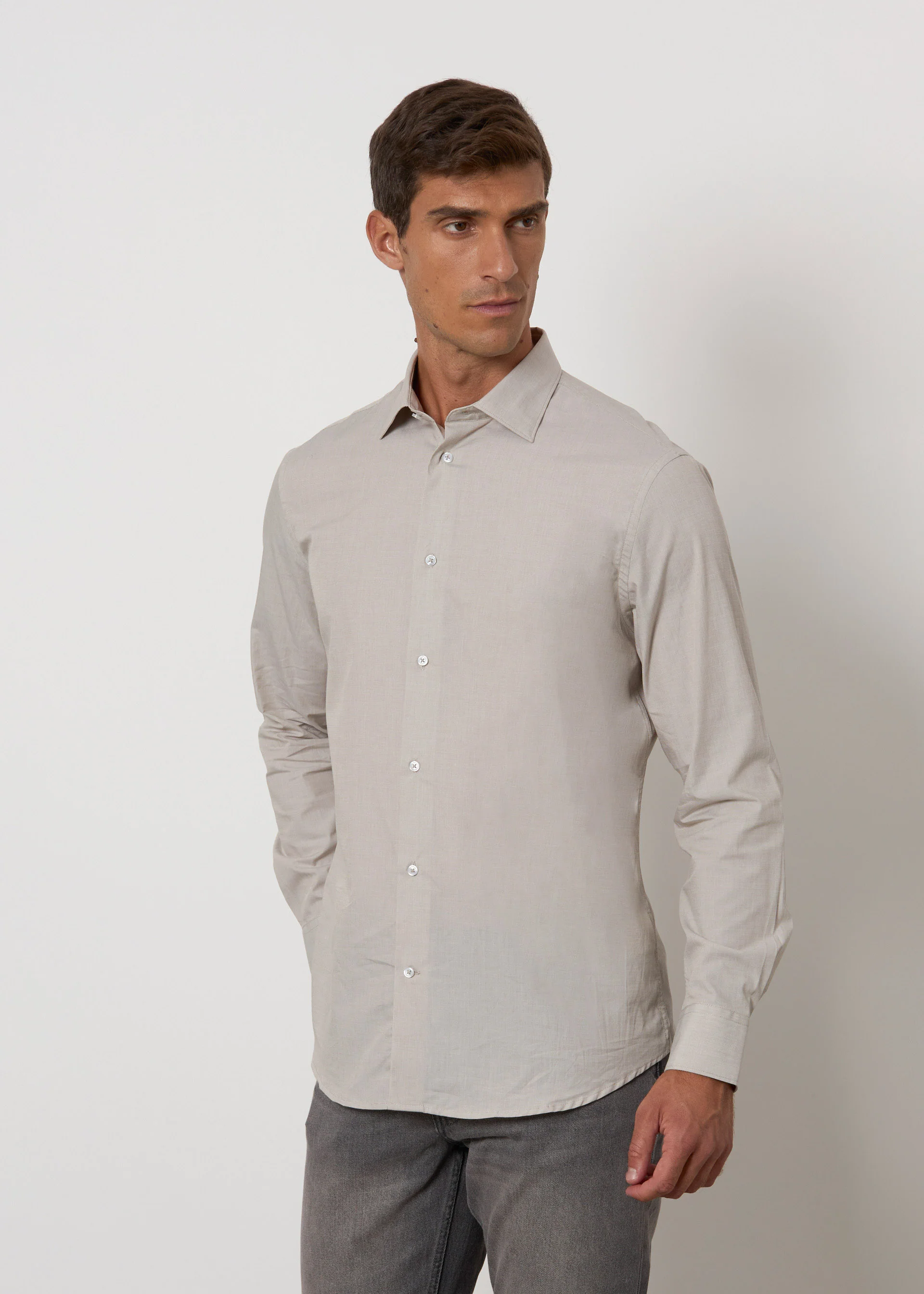Camicia fil a fil regular - Image 3