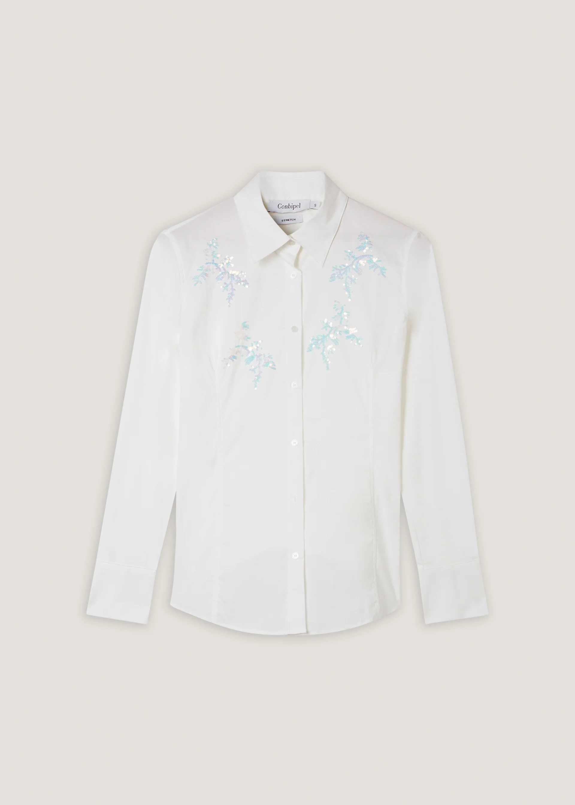 Camicia in cotone con paillettes - Image 5