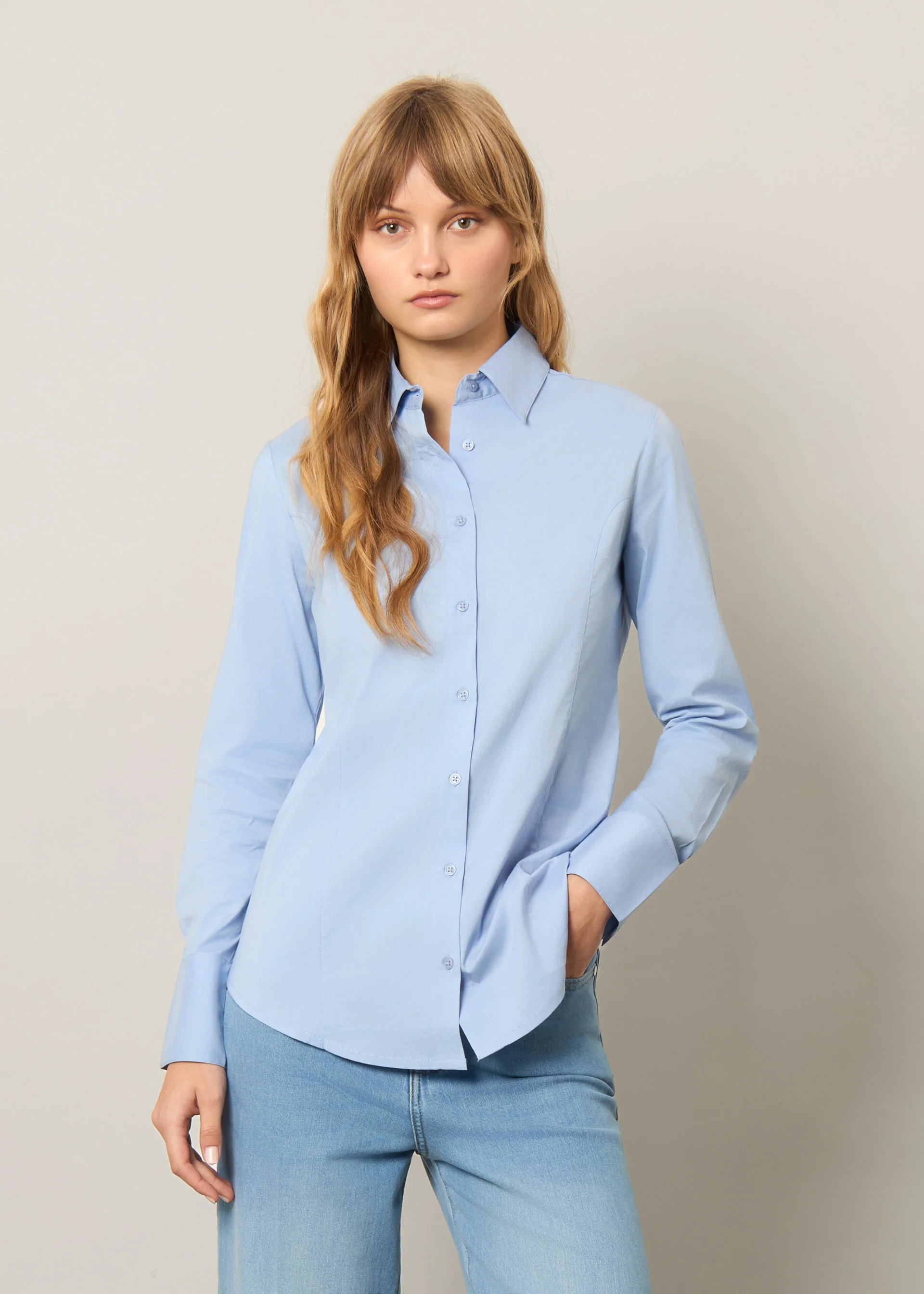 Camicia in cotone stretch - Image 7