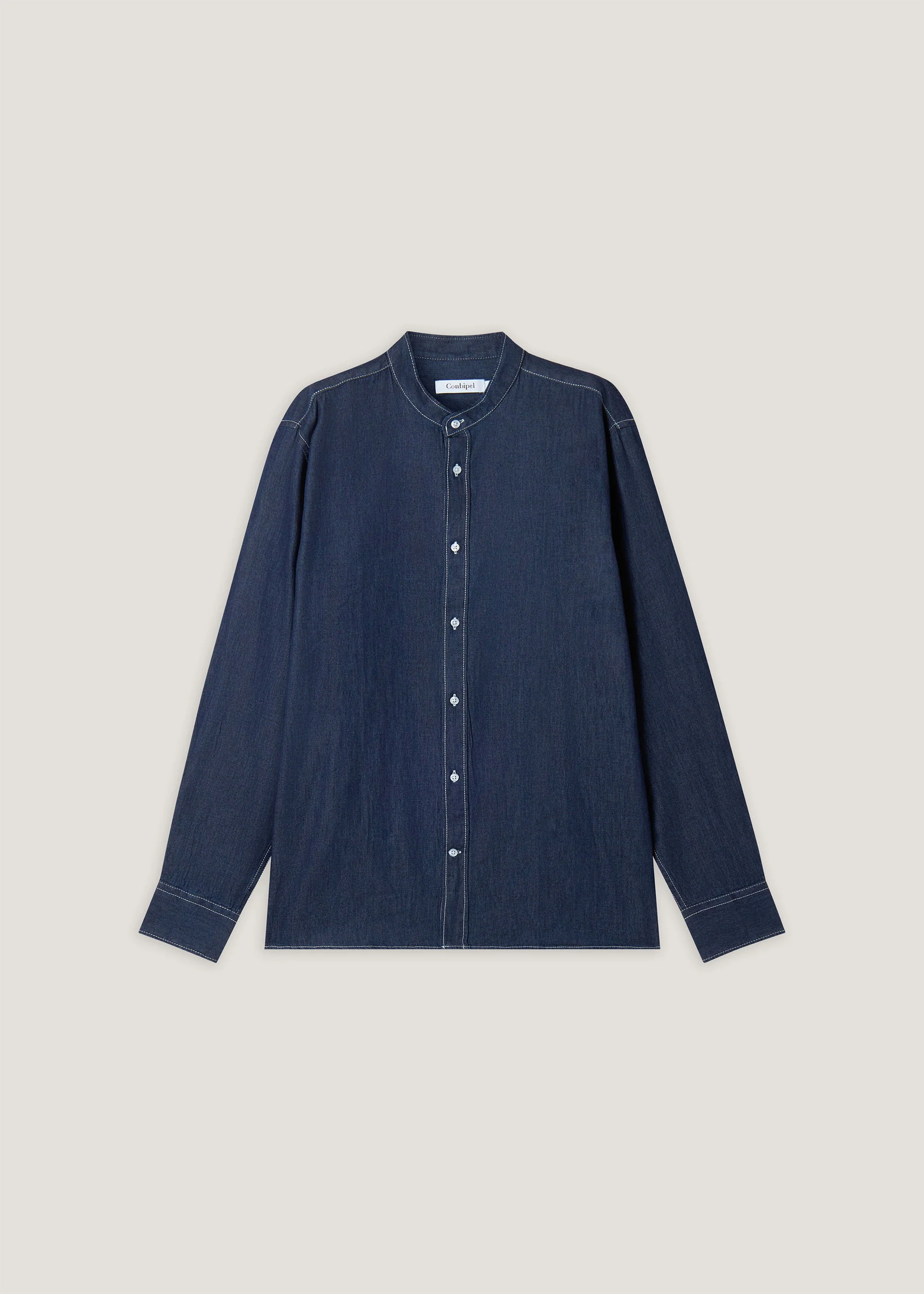 Camicia in denim collo coreana - Image 5