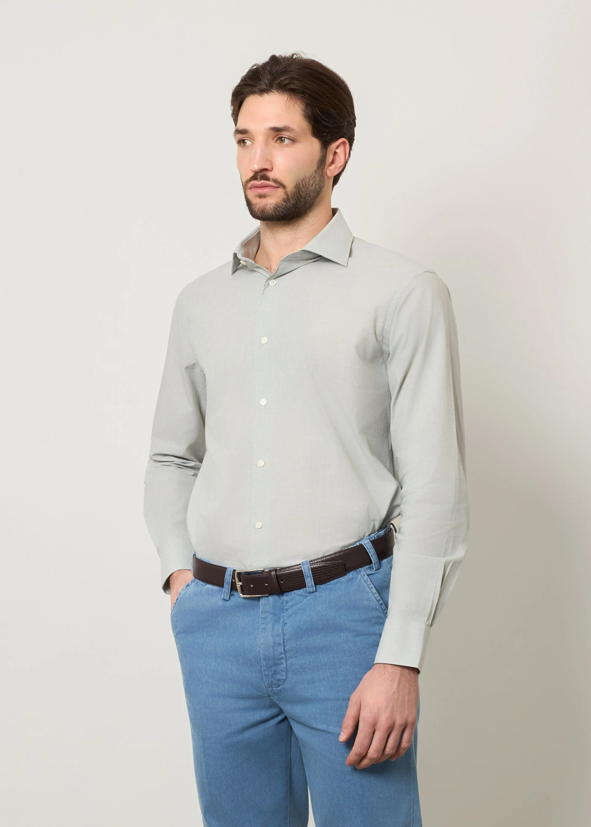 Camicia in puro cotone fil a fil - Image 13