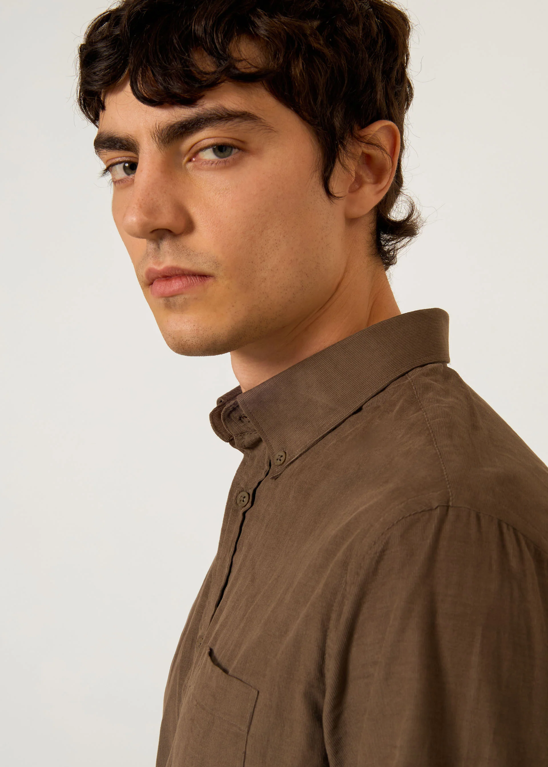 Camicia in velluto regular fit - Image 15