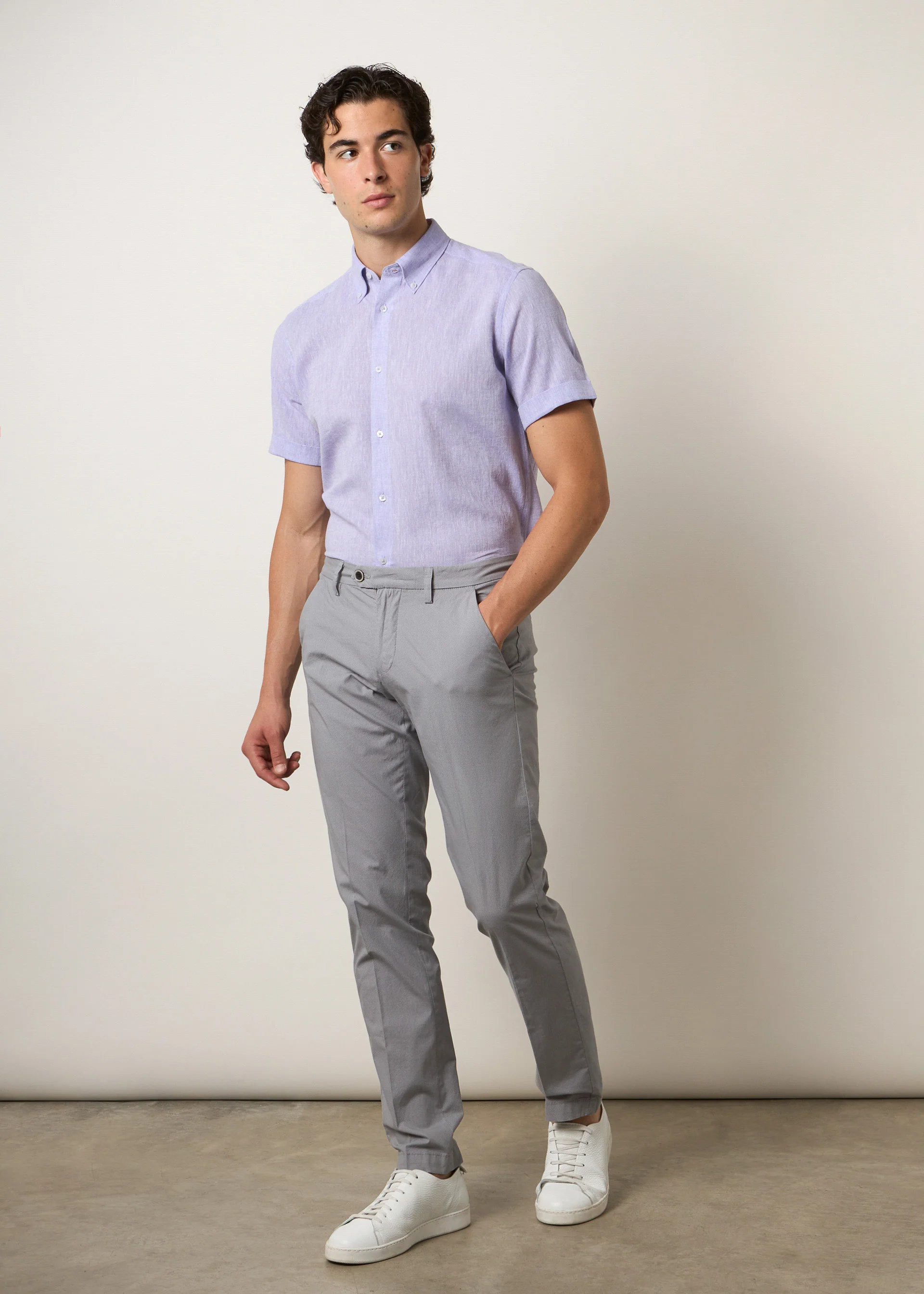 Camicia lino maniche corte - Image 24