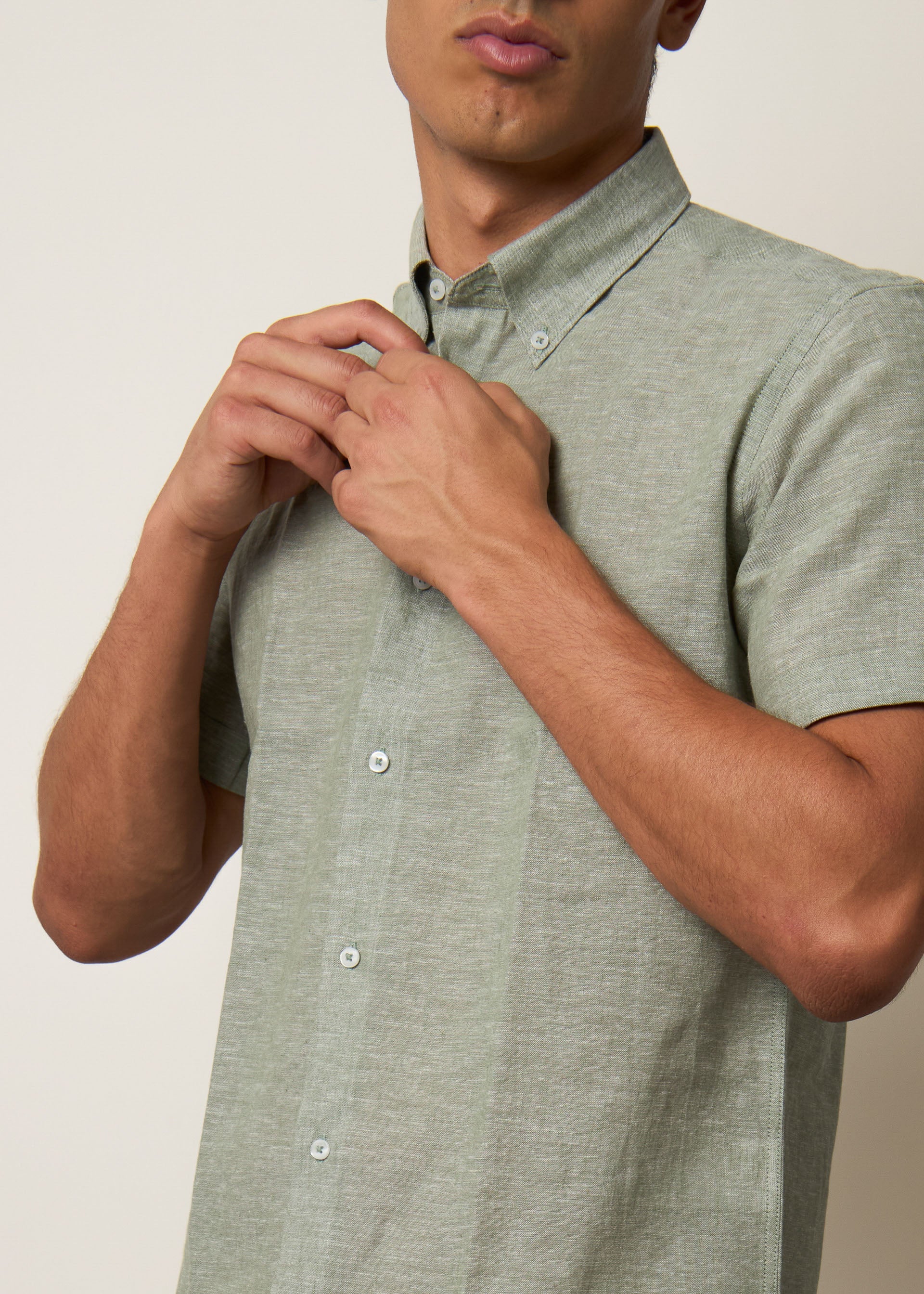 Camicia lino maniche corte - Image 29