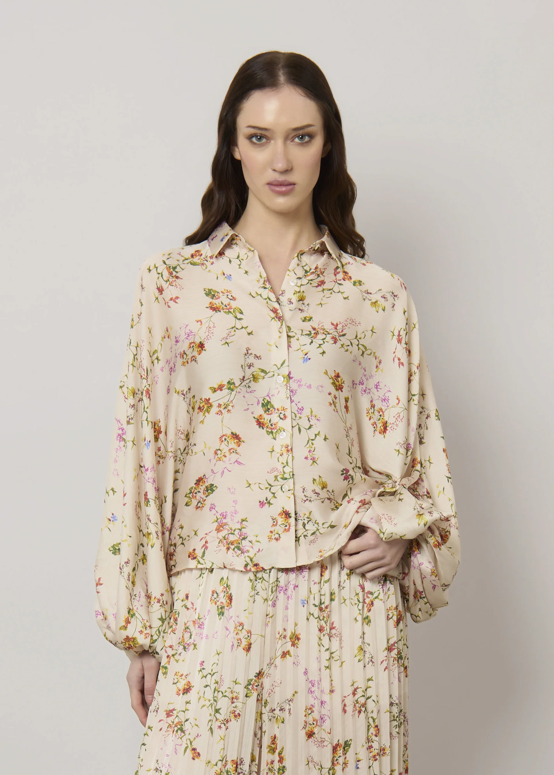 Camicia over in georgette stampata - Image 4