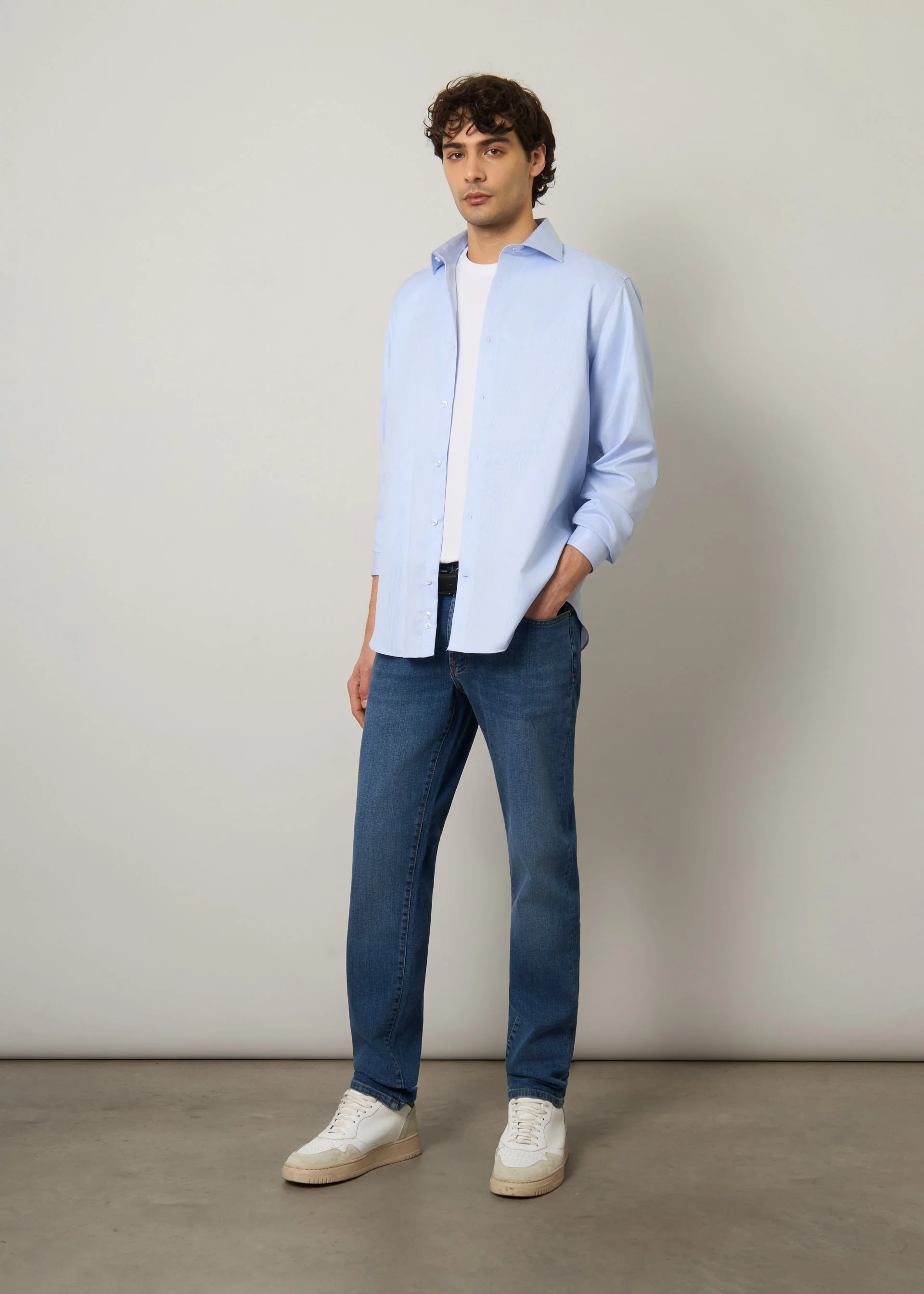 Camicia regular in cotone no stiro - Image 4
