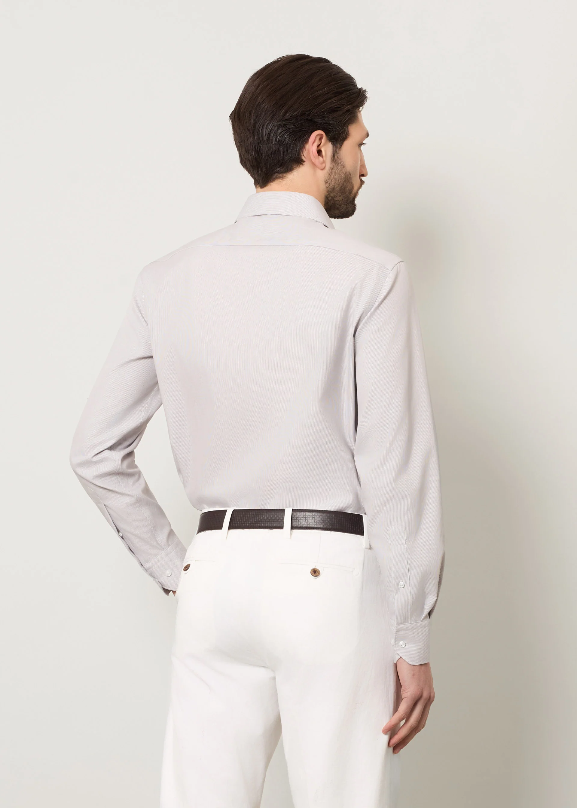 Camicia regular in cotone no stiro - Image 4