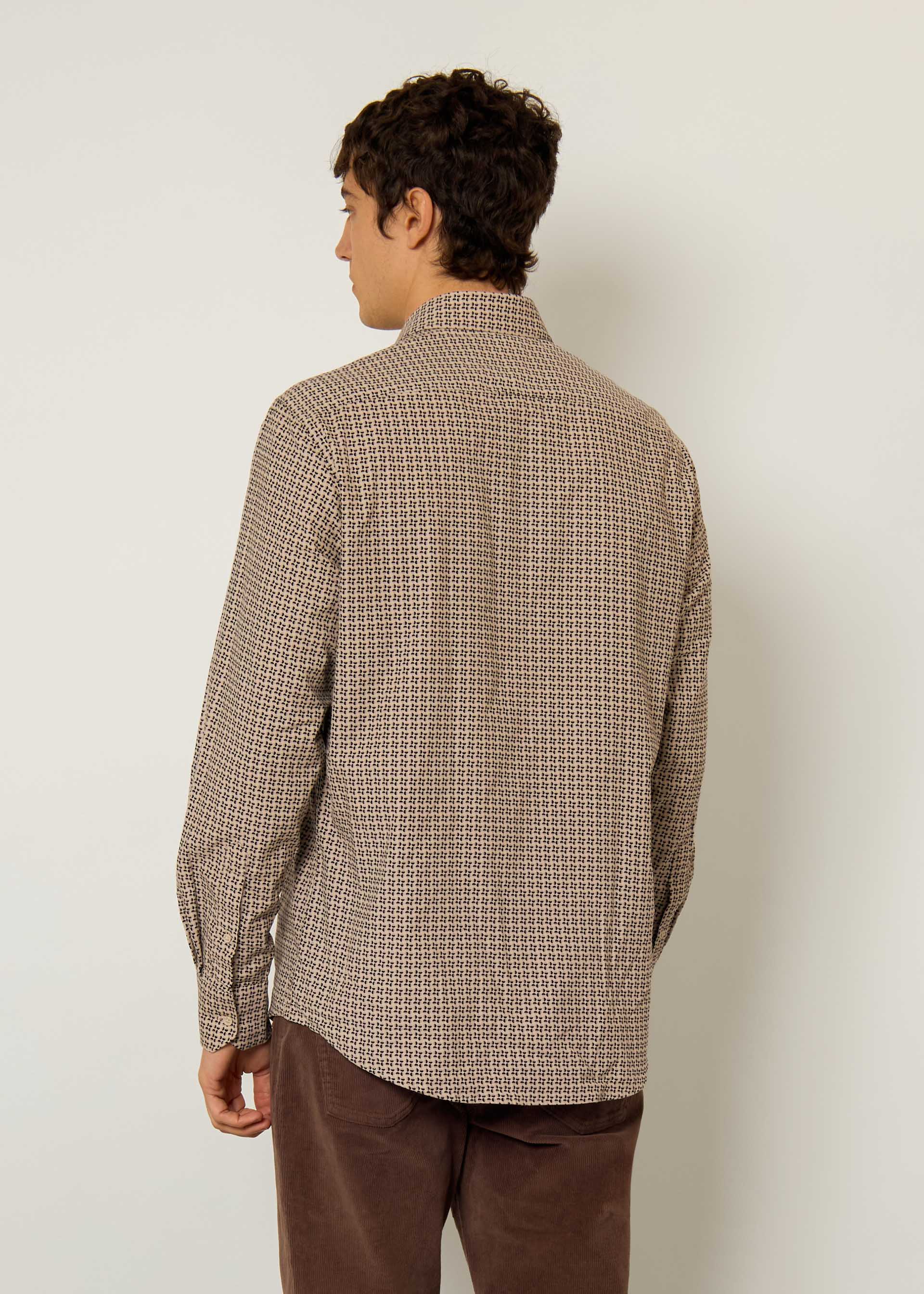 Camicia regular in velluto stampato - Image 3