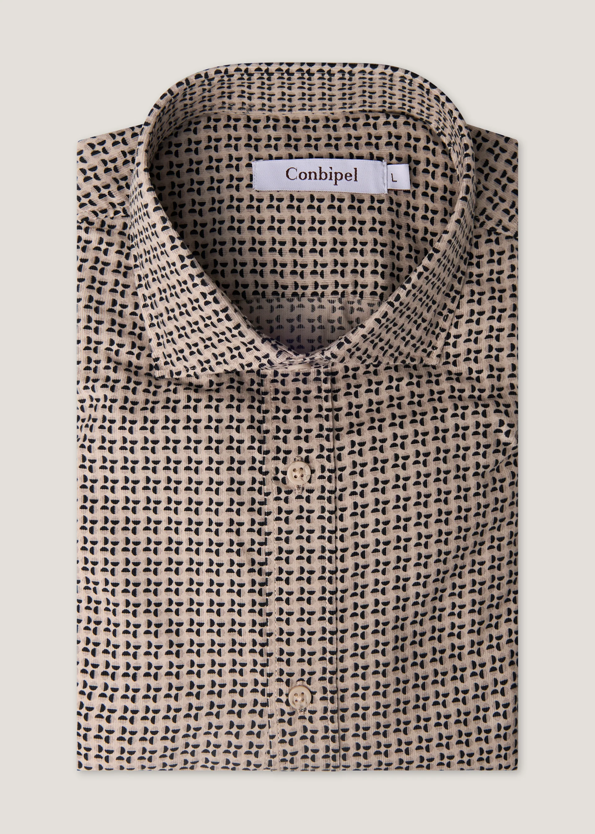 Camicia regular in velluto stampato - Image 5