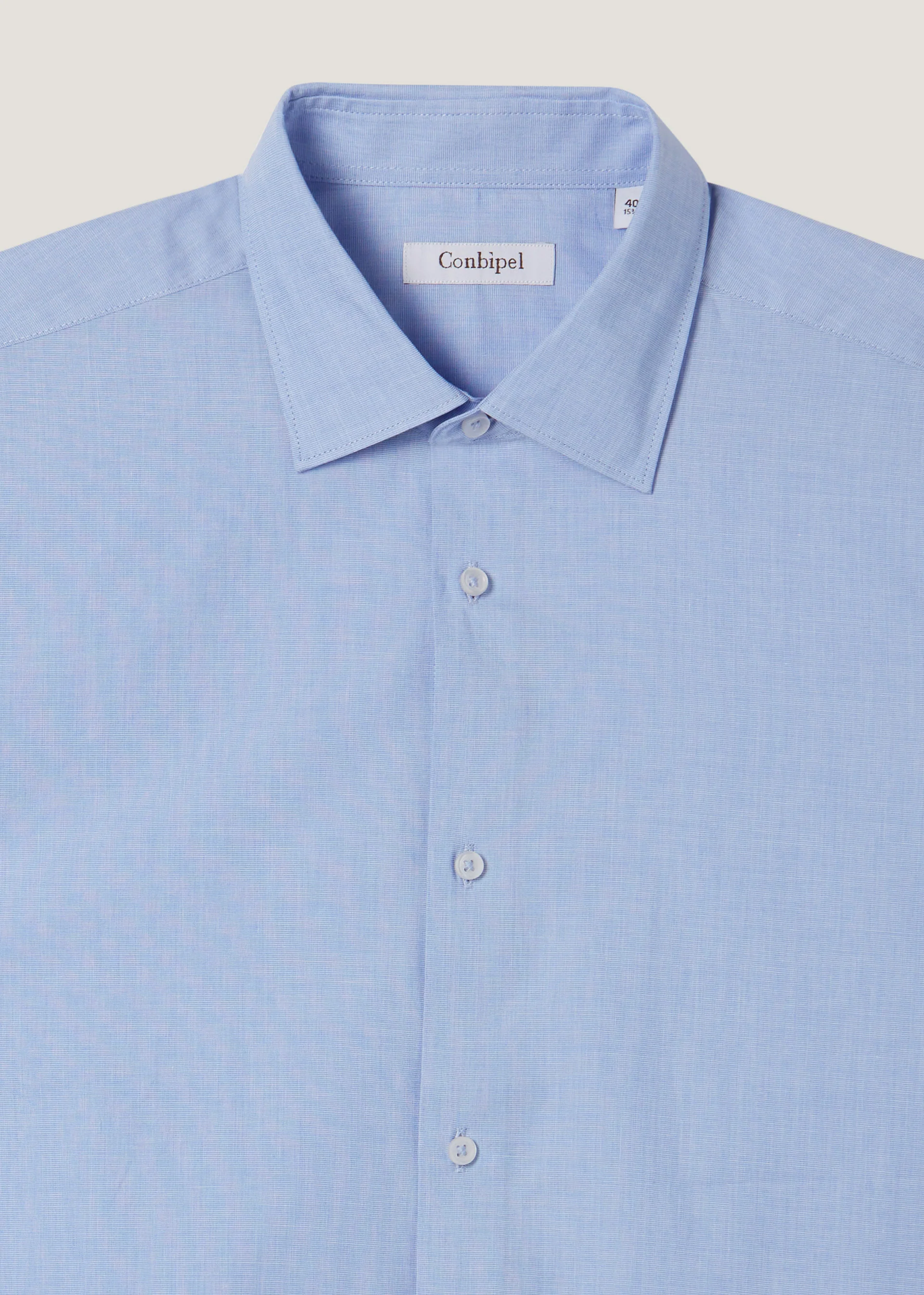 Camicia regular unita - Image 3