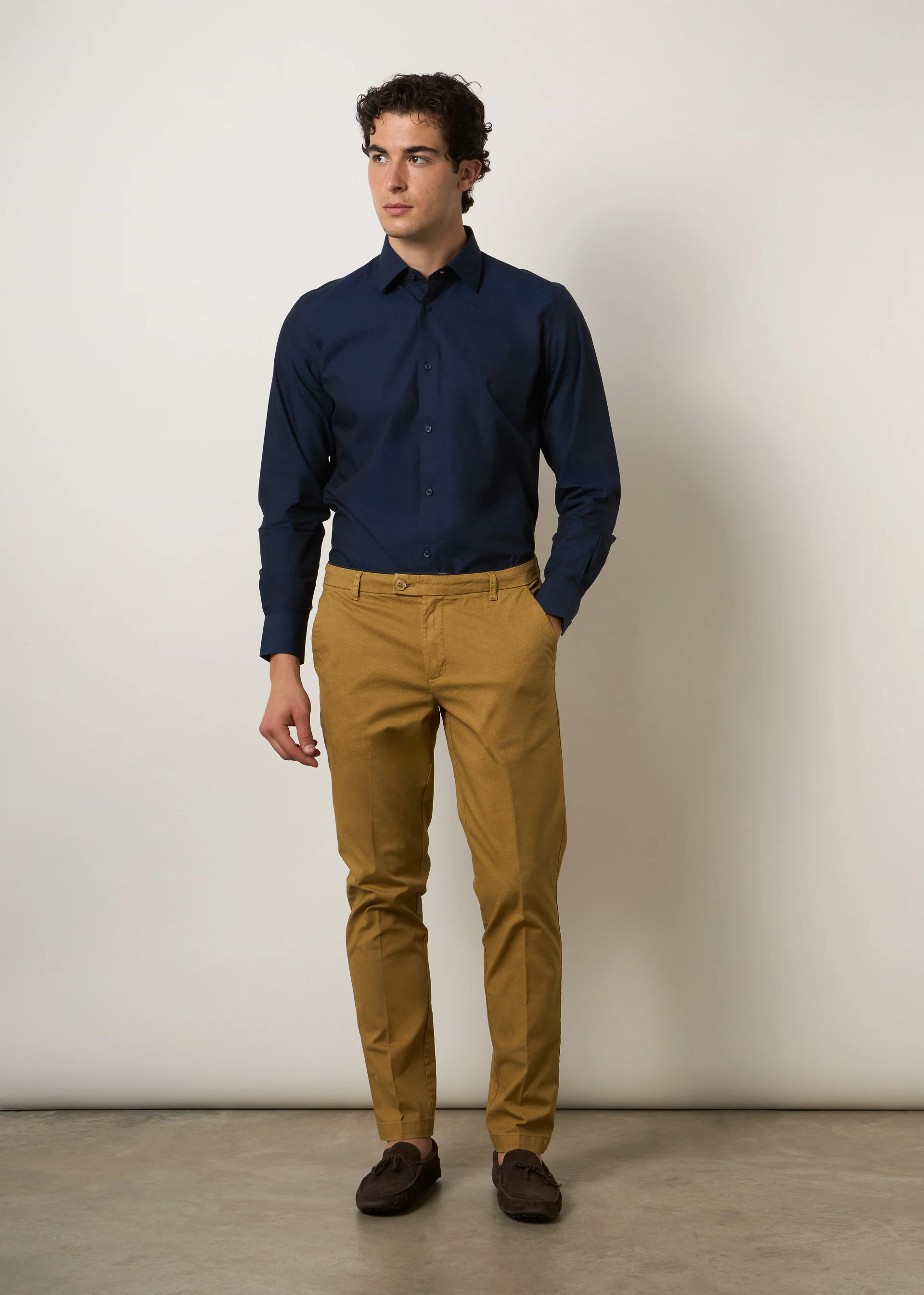 Camicia regular unita - Image 4
