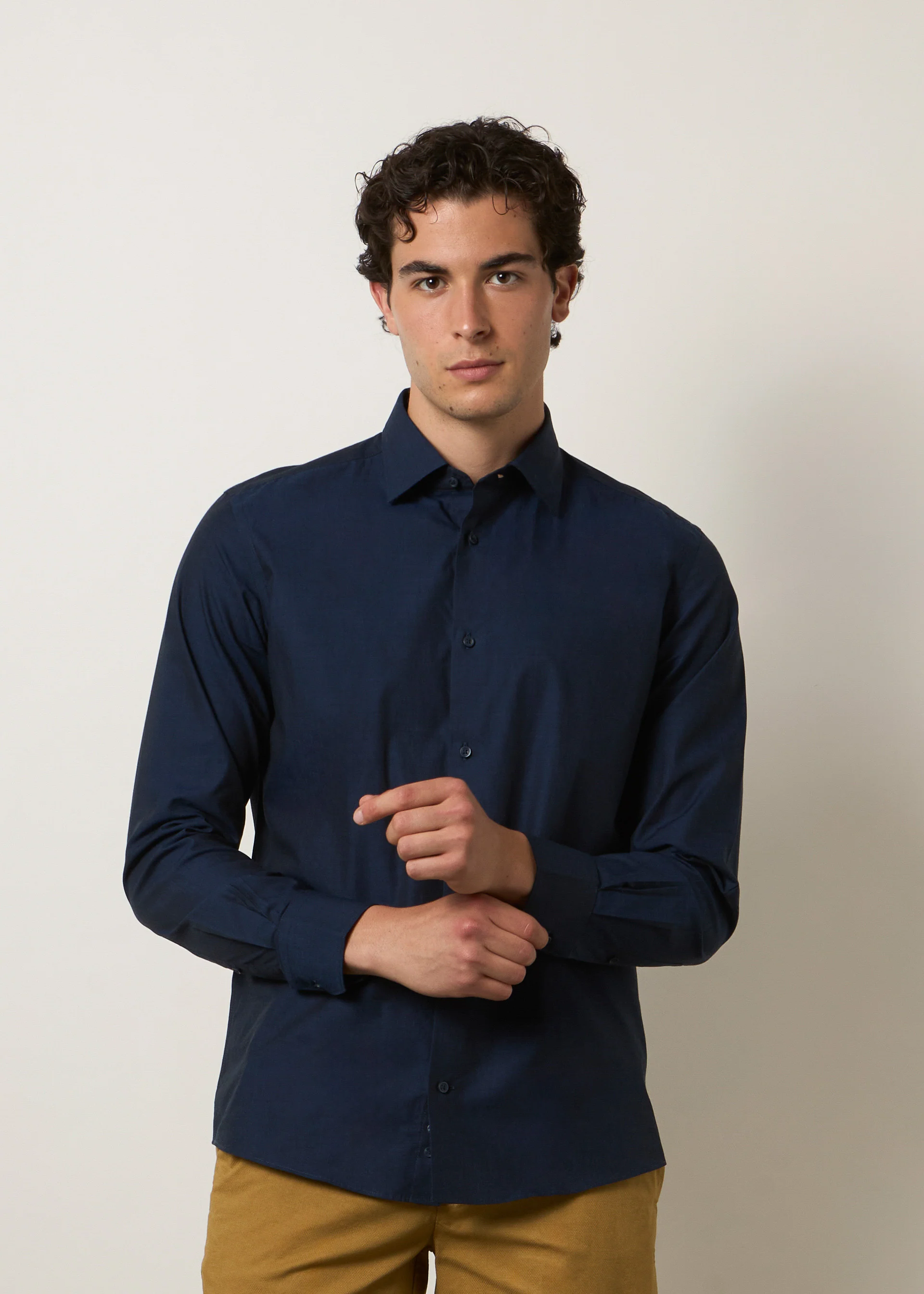 Camicia regular unita - Image 5