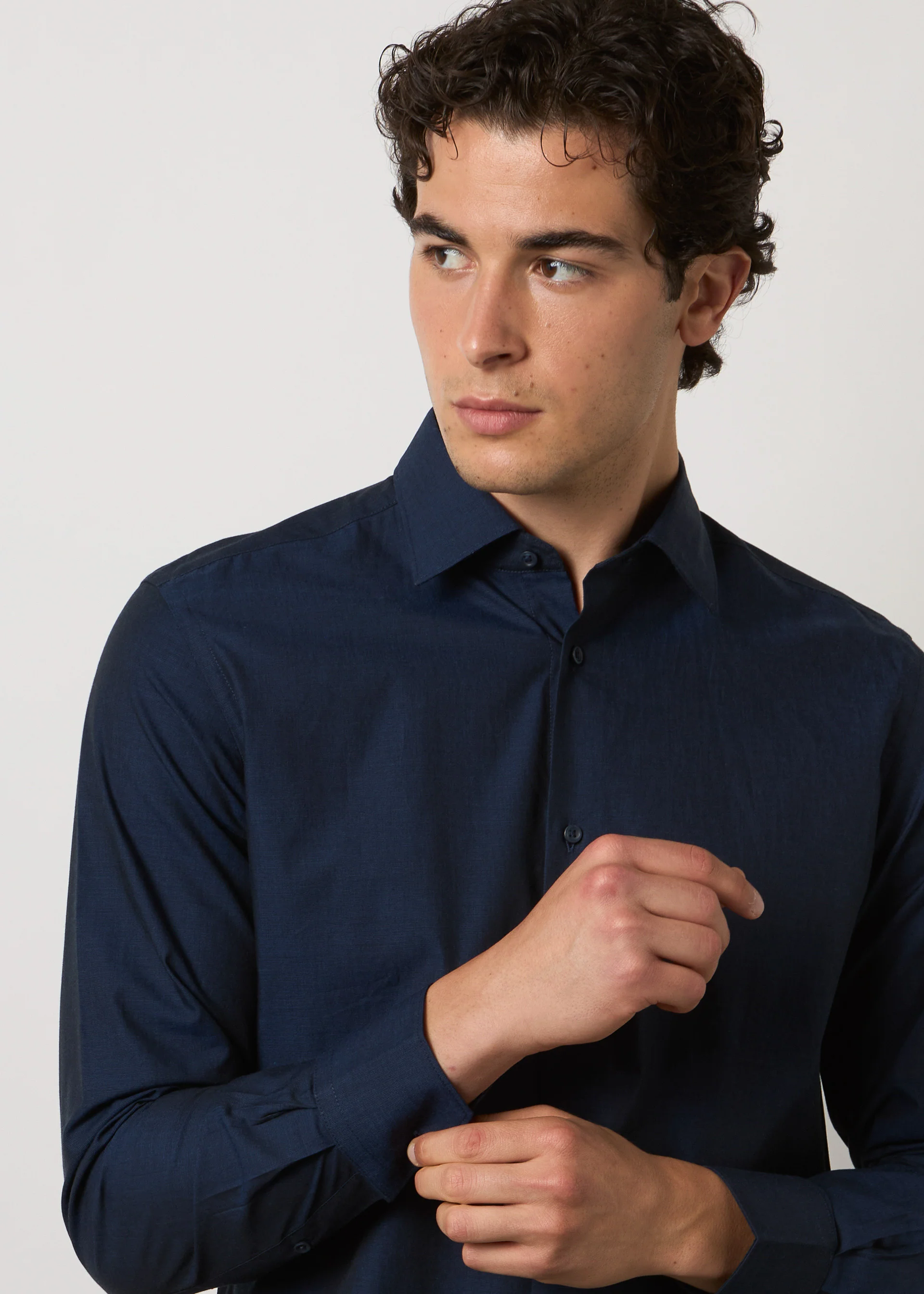 Camicia regular unita - Image 7
