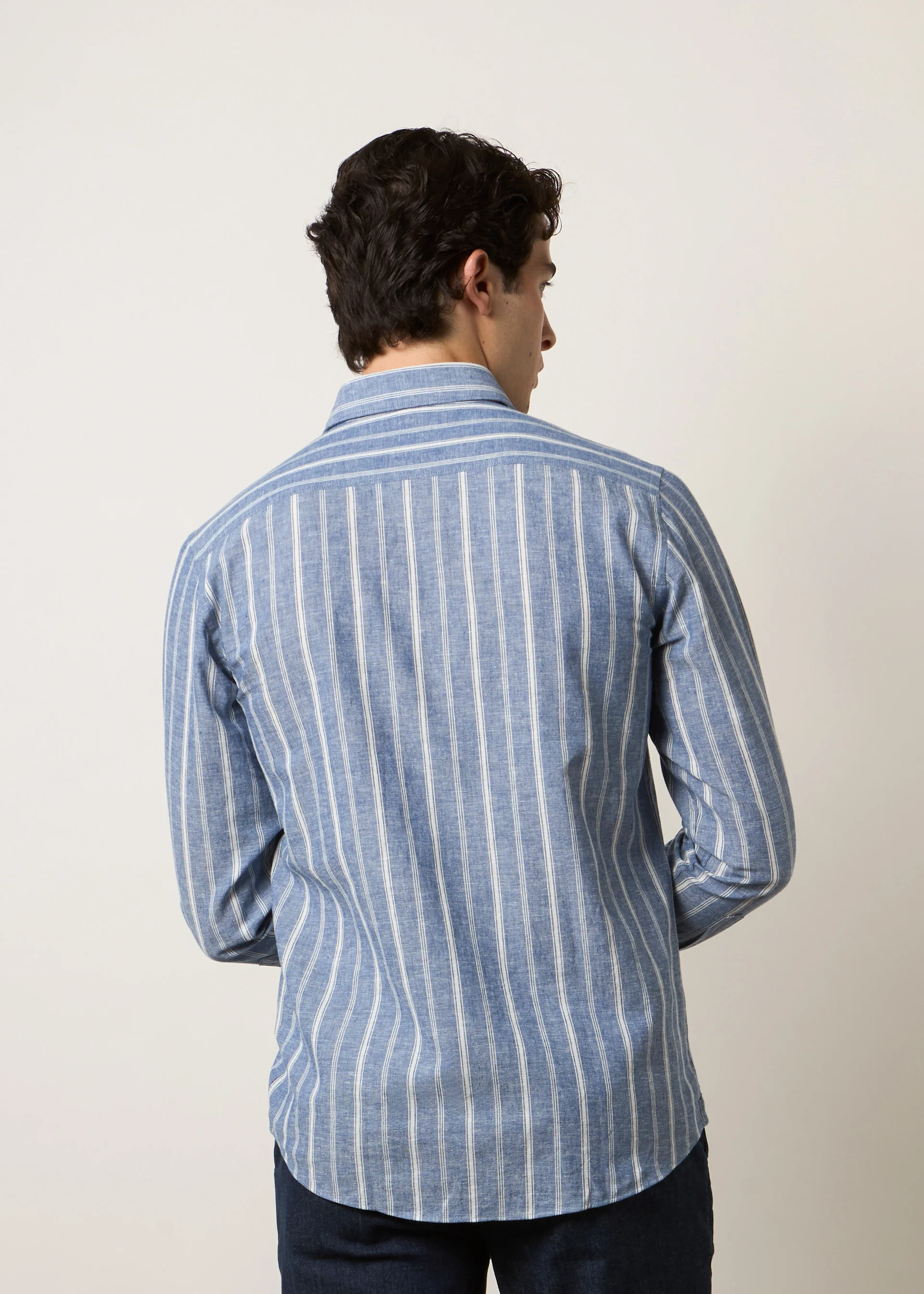 Camicia rigata lino - Image 4
