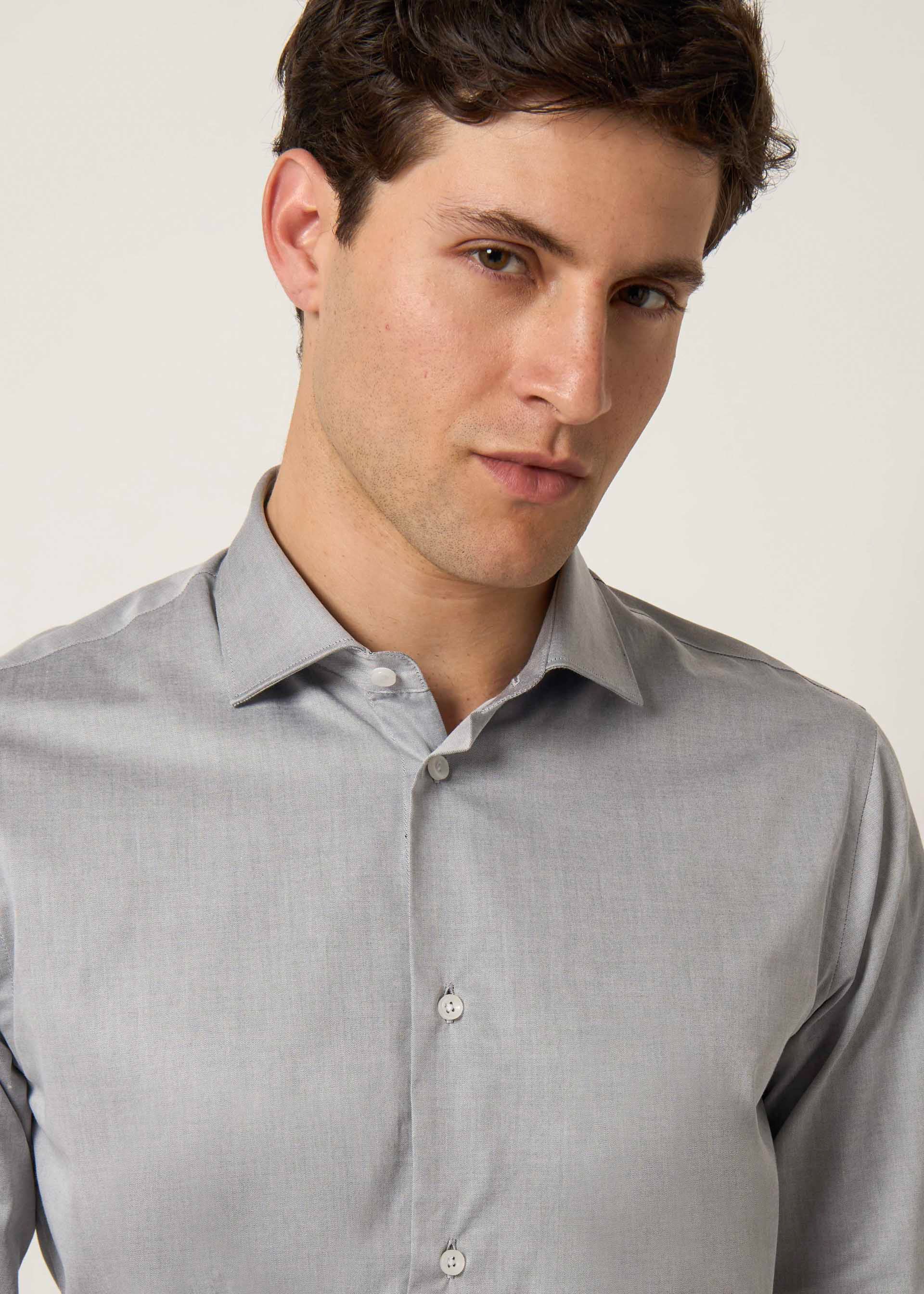 Camicia slim fit unita - Image 4