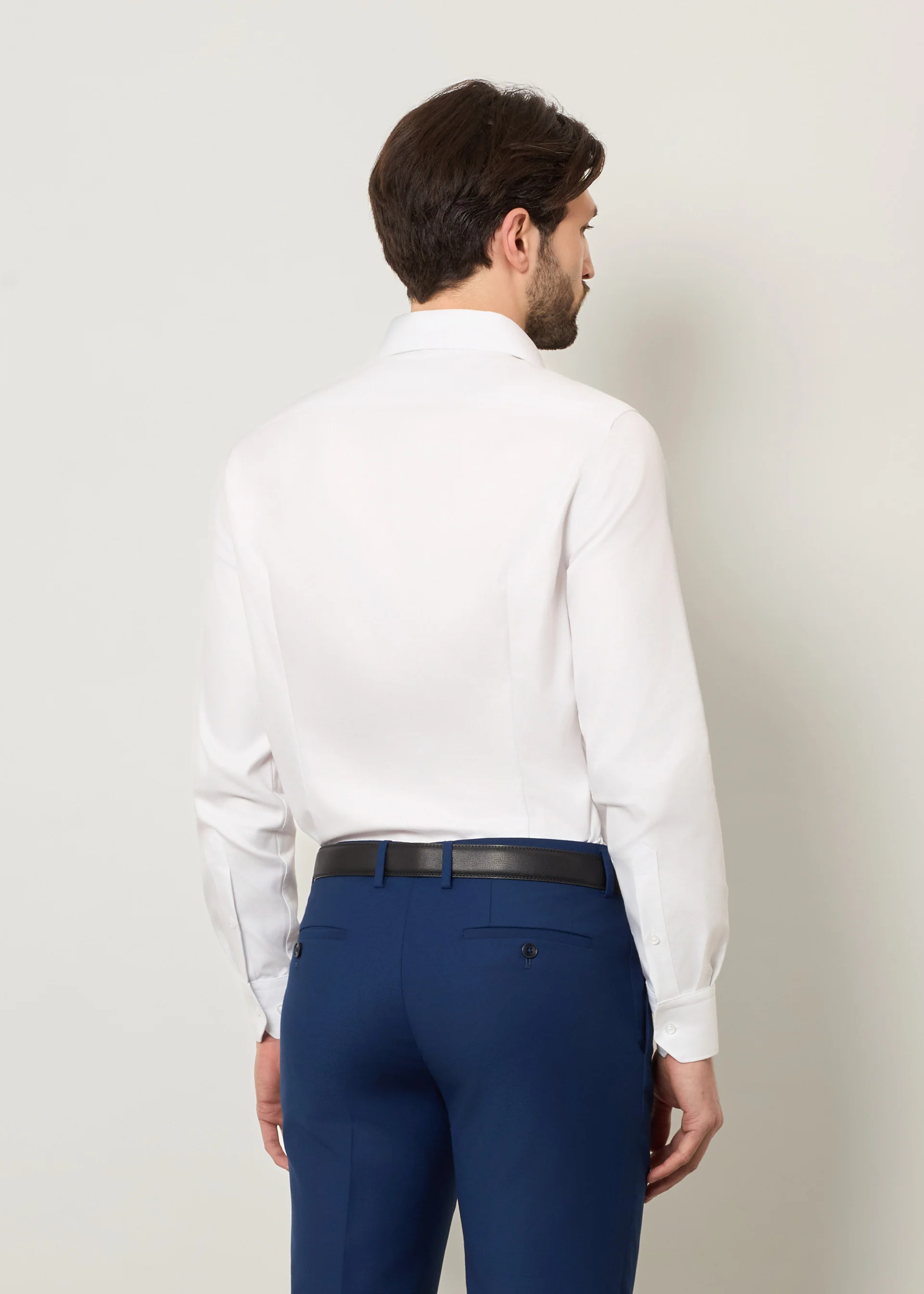 Camicia slim in cotone no stiro - Image 4