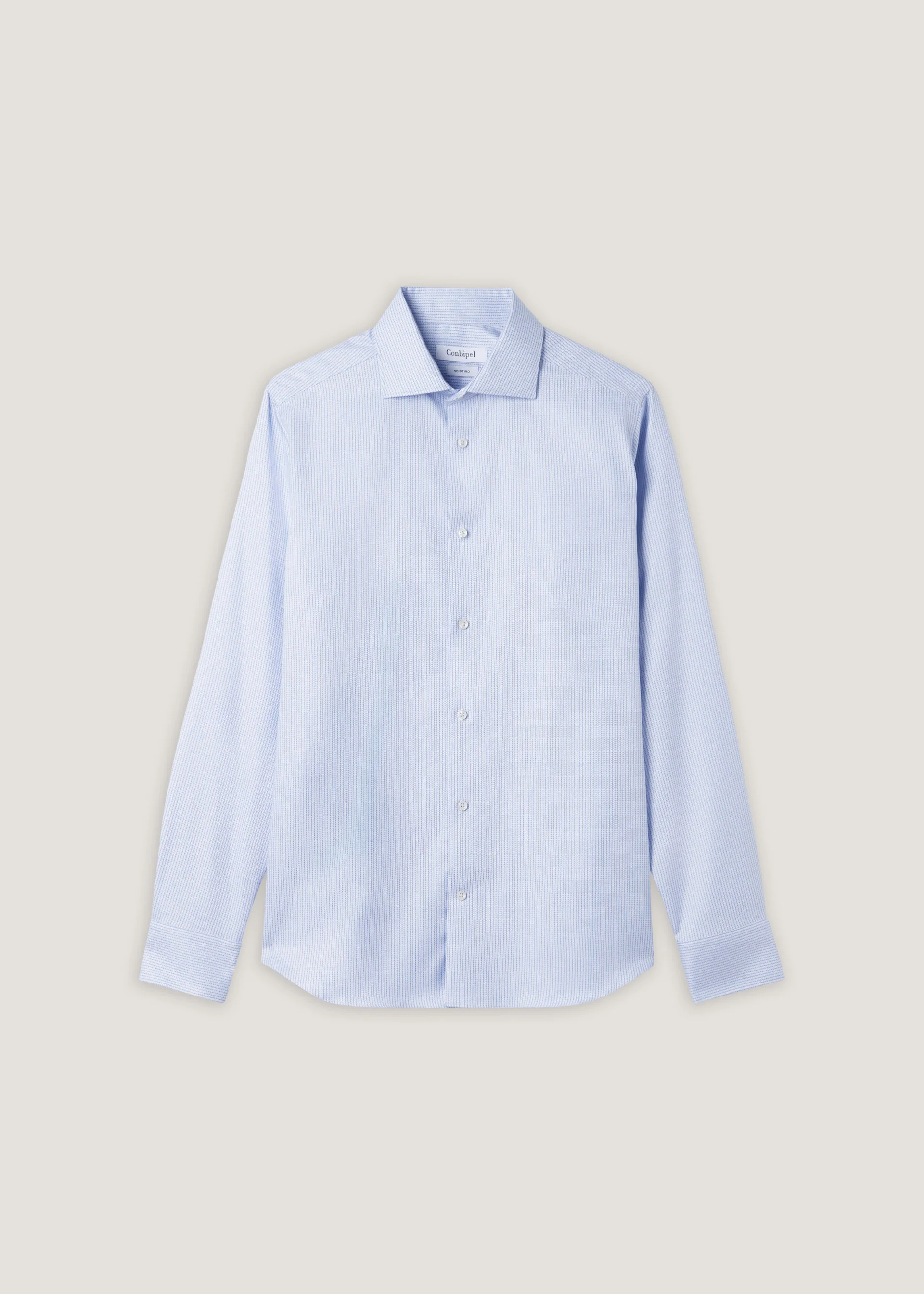 Camicia slim in cotone no stiro - Image 5