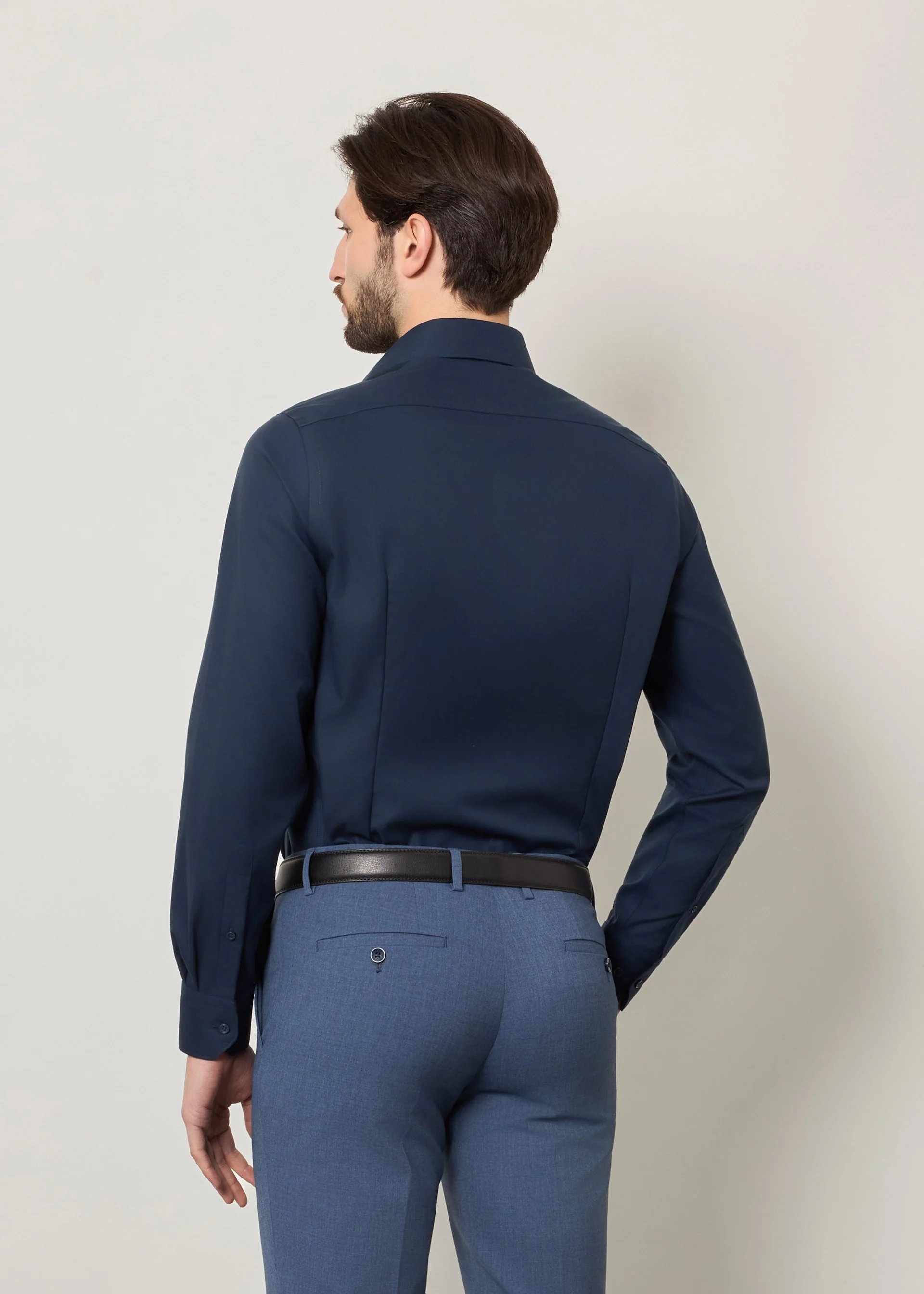 Camicia slim in cotone no stiro - Image 19