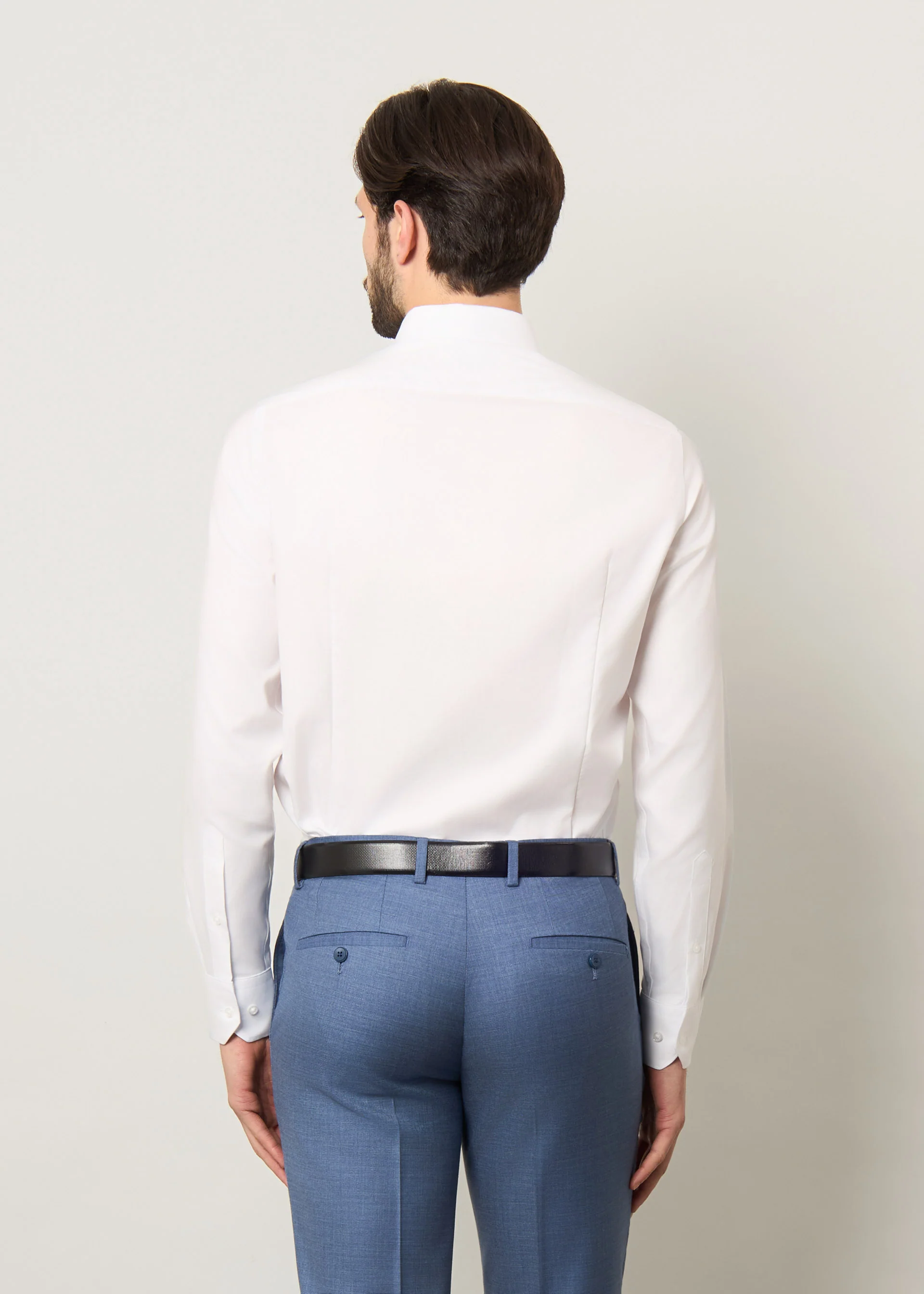 Camicia slim in cotone no stiro - Image 3